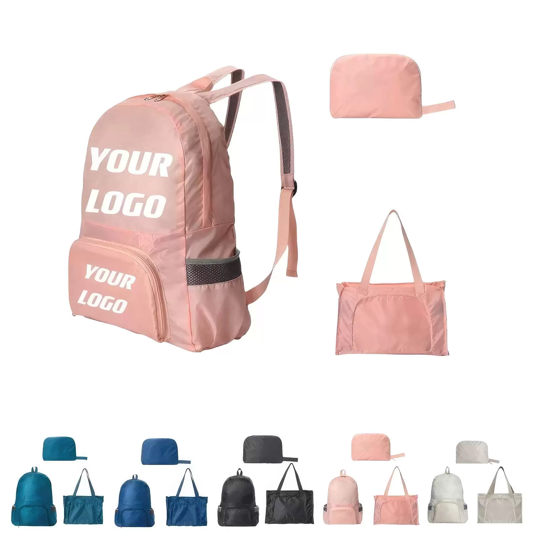 Polyester Three In One Folding Backpack