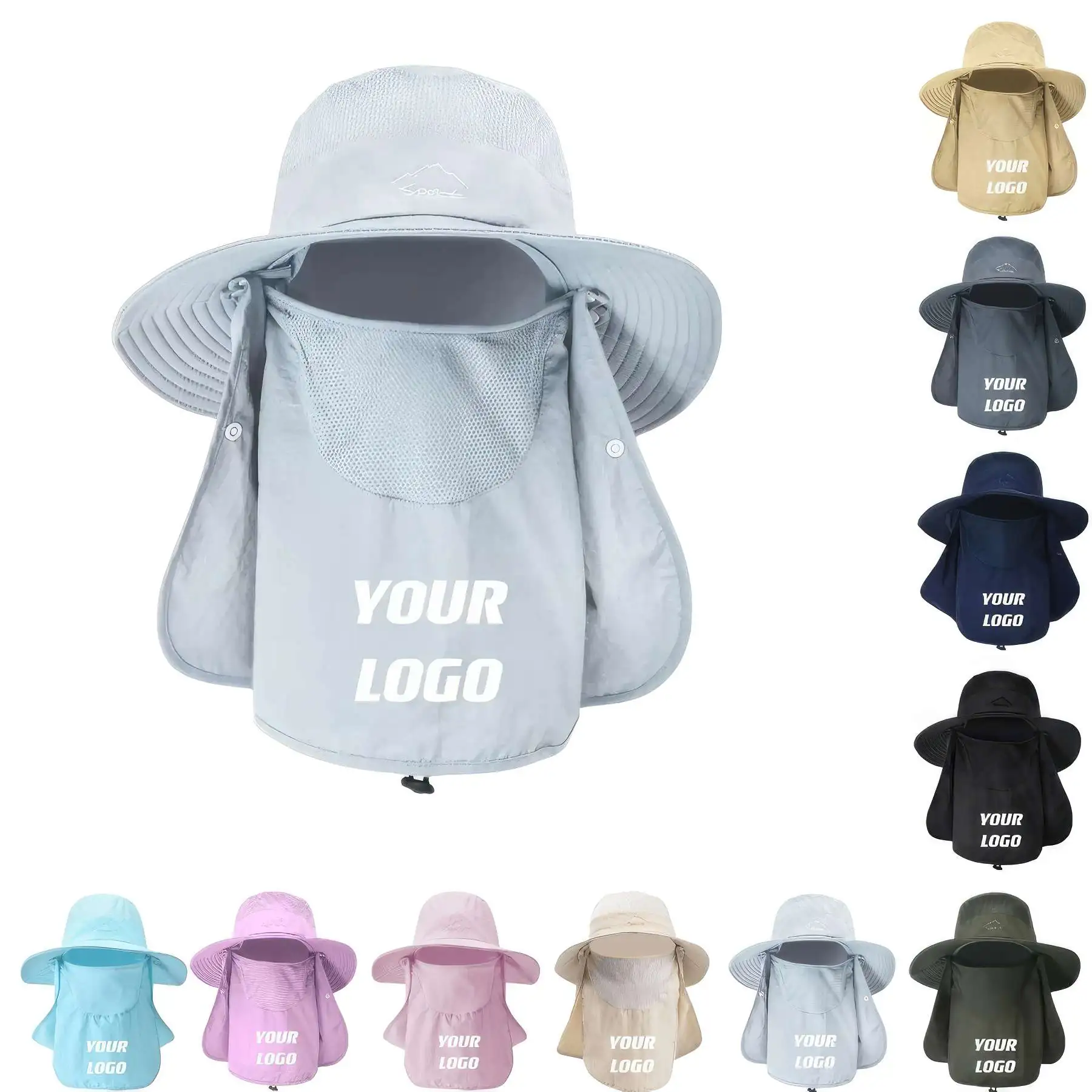 Protection Caps With Face Mask Neck Flap