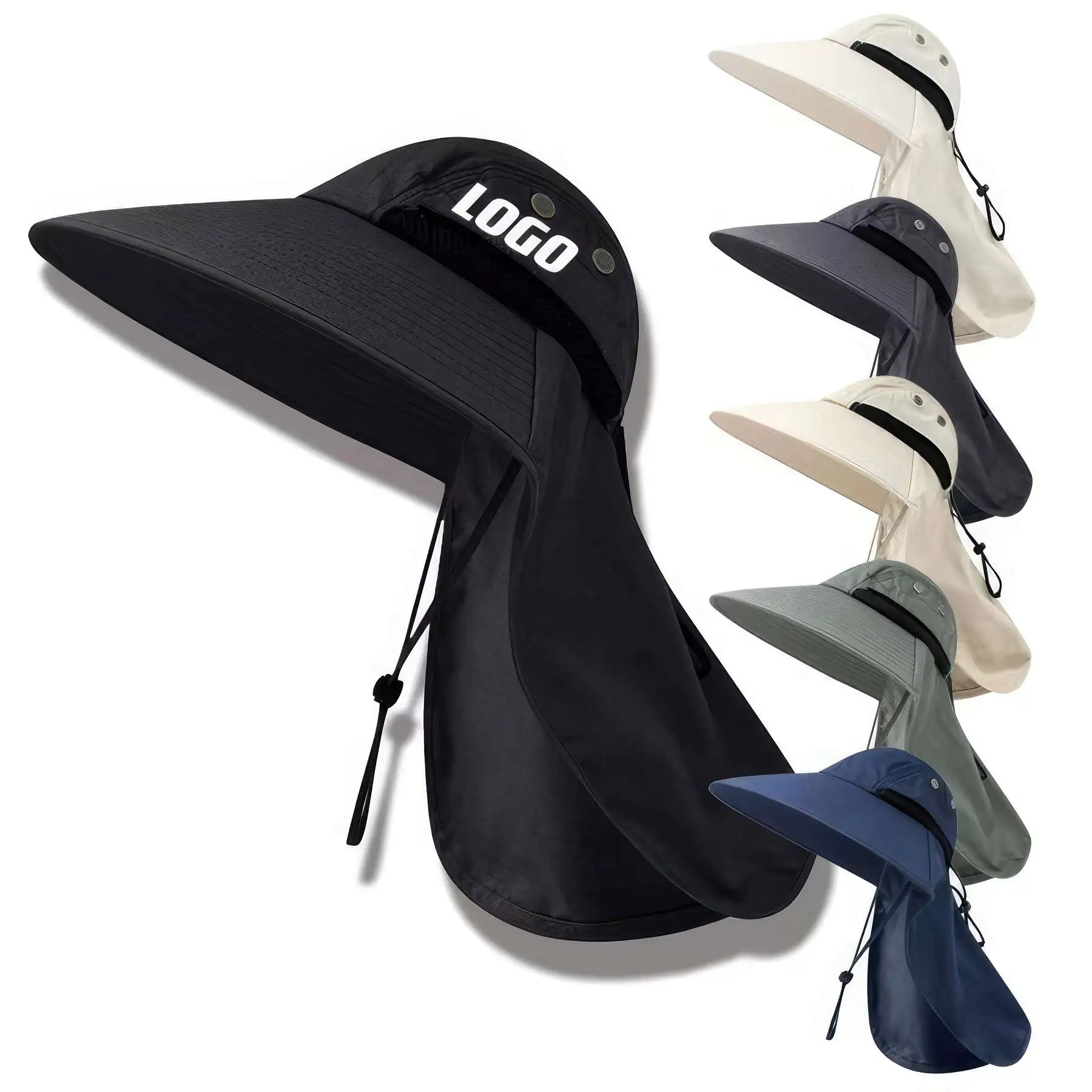 Protection Sun Caps With Large Neck Flap