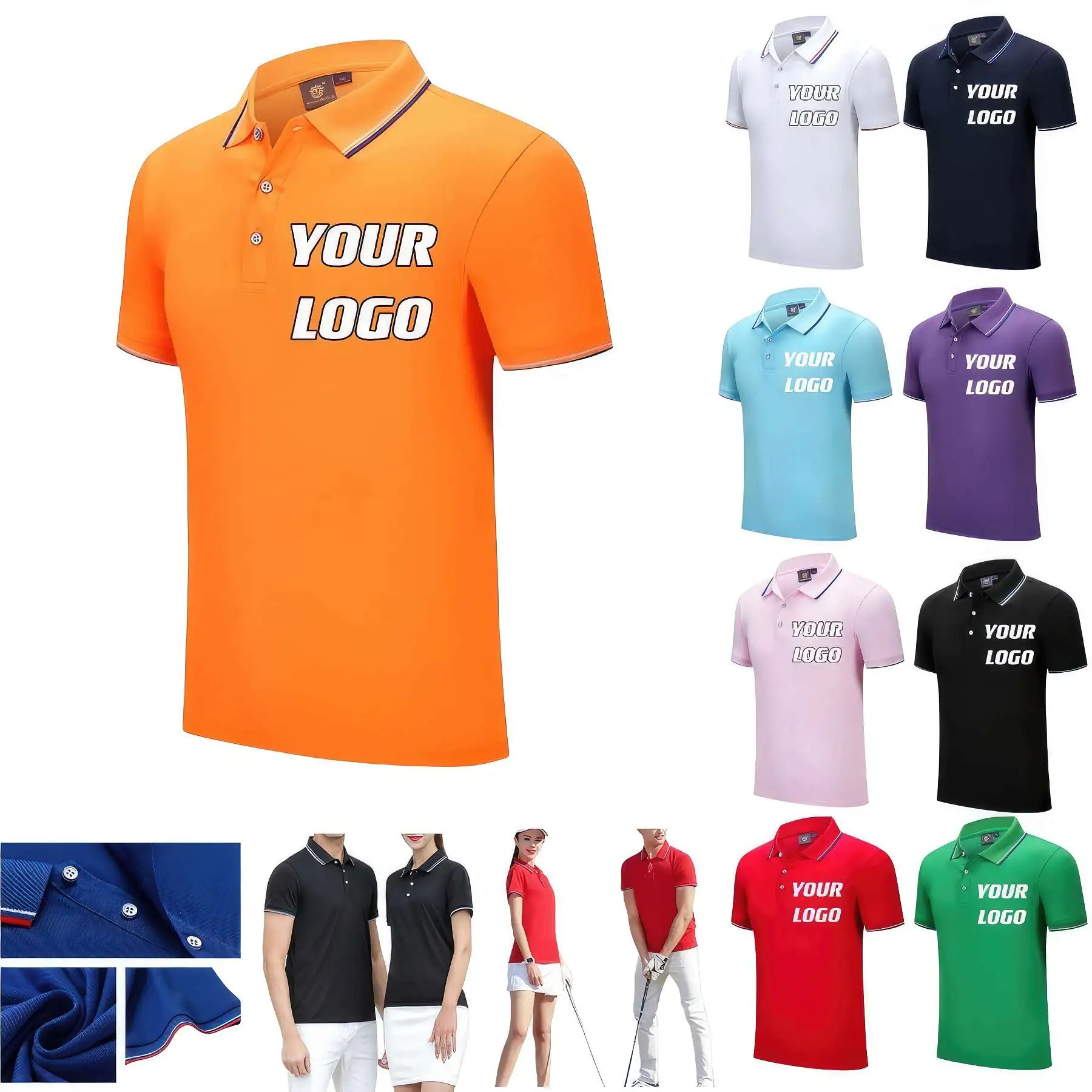 Customizable Cotton Polo Shirts