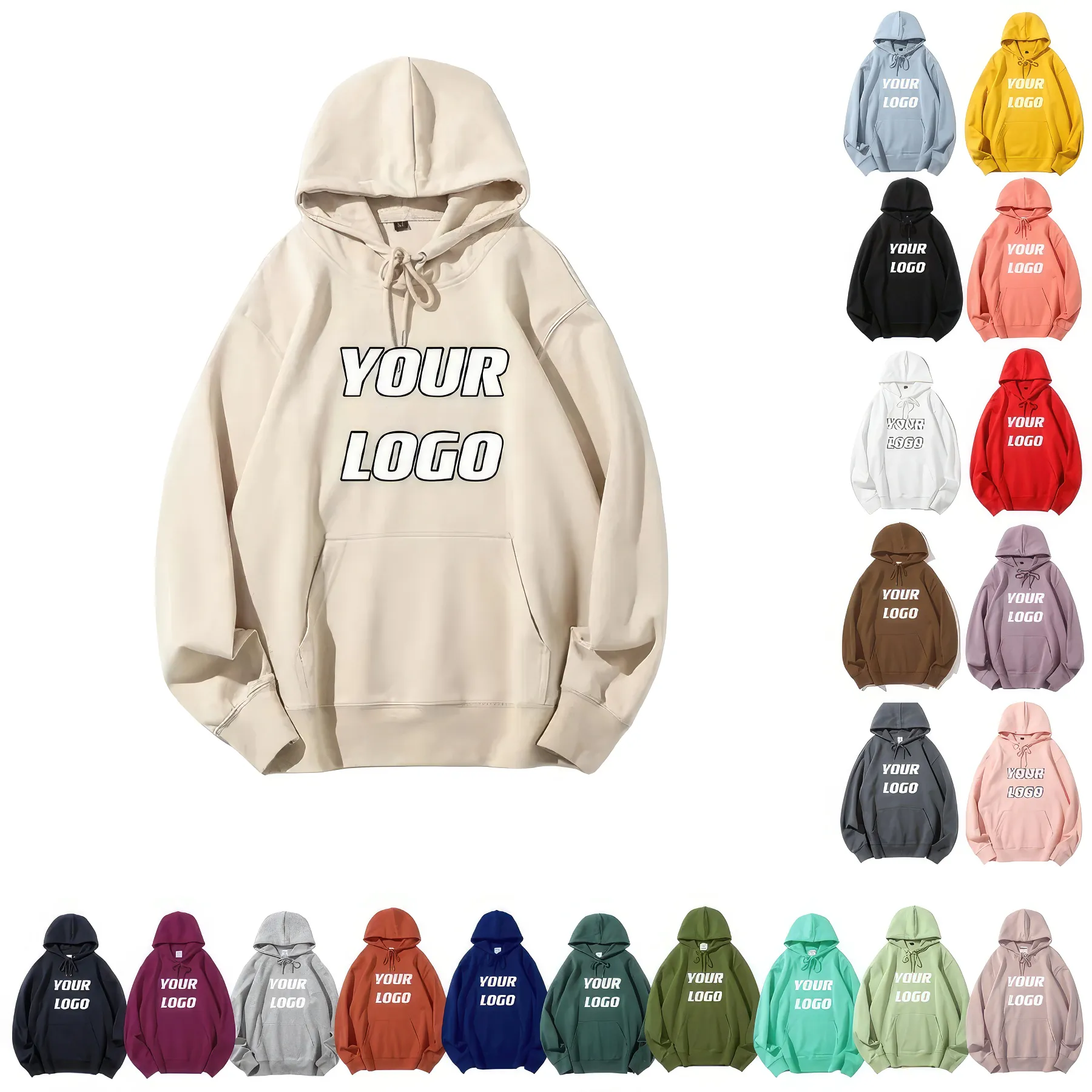 Custom Casual Pullover Hoodie Sweatshirt