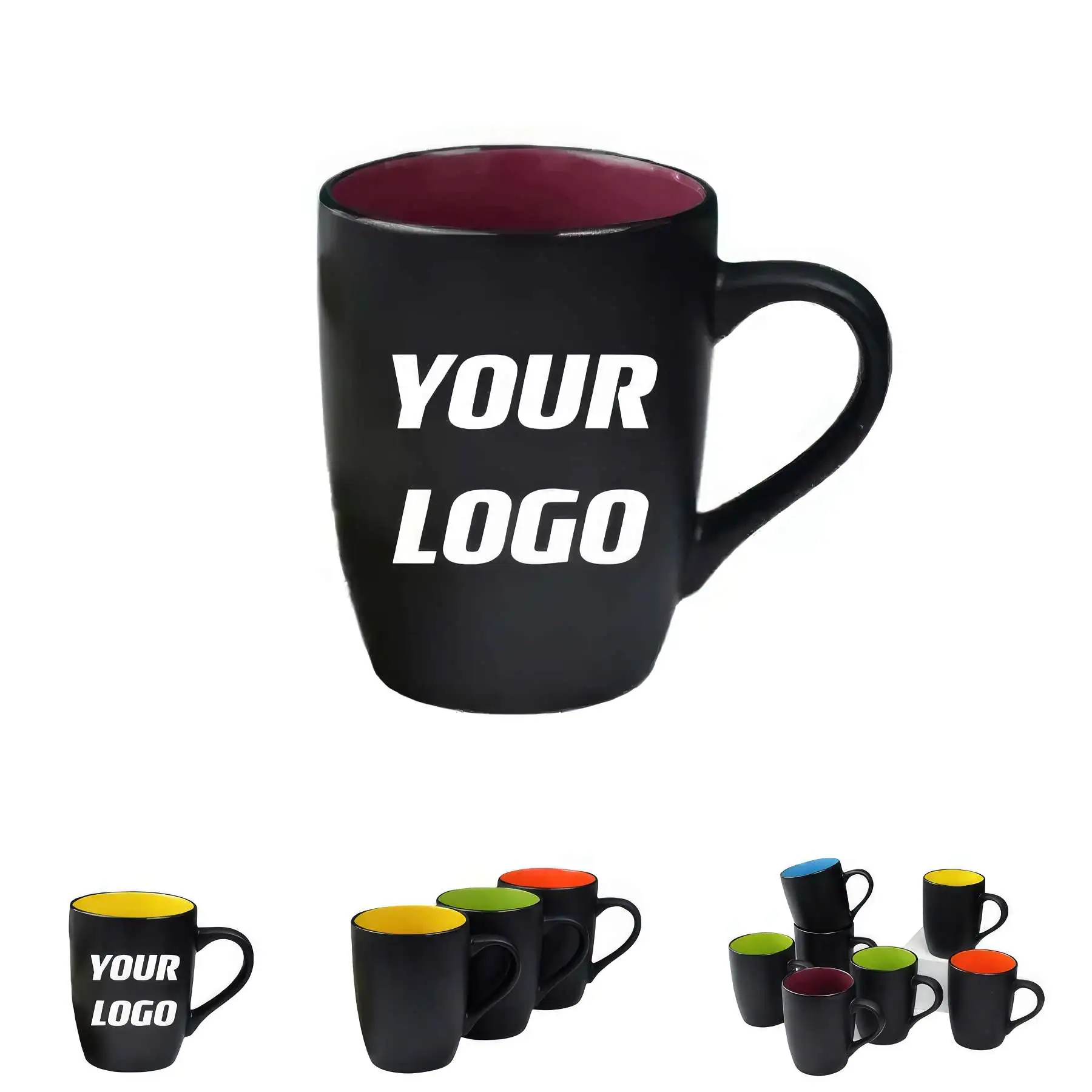 17oz Black Coffee Mug Milk Cups