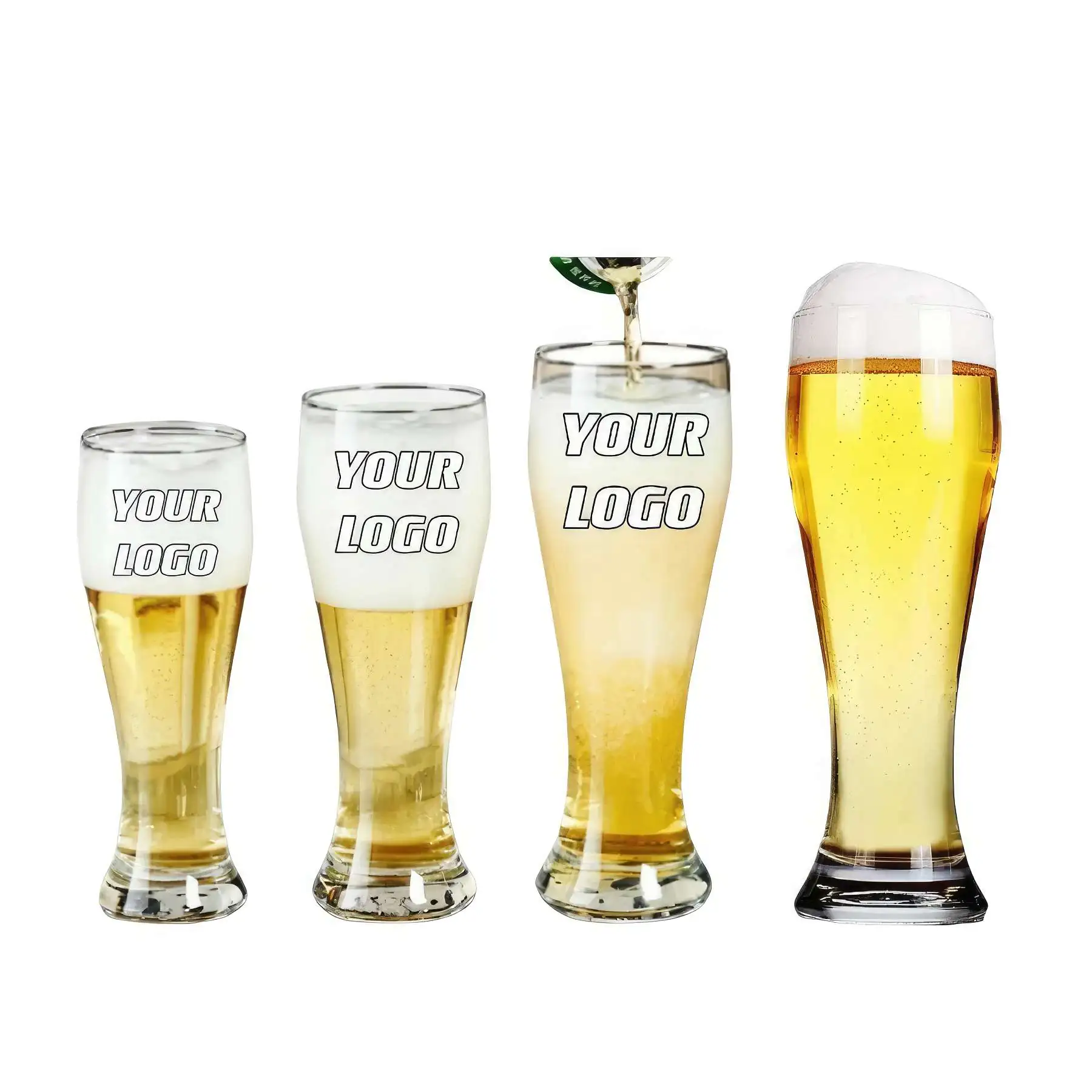 13 / 17 / 22 oz Clear Beer Glasses - Size: 13 oz