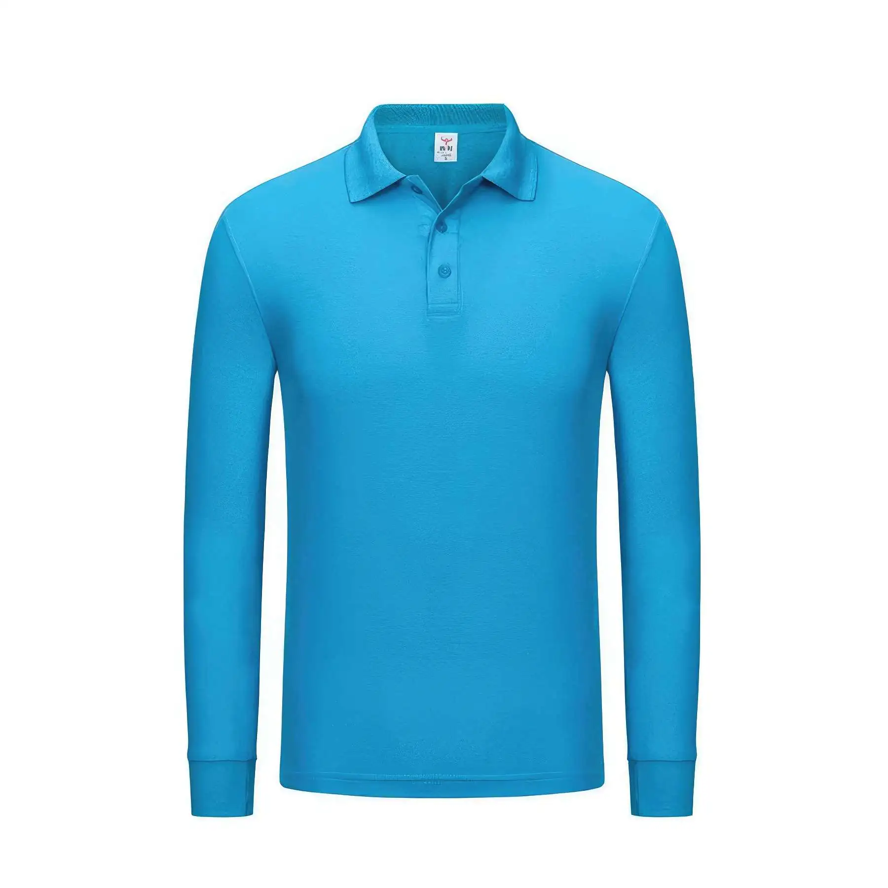 Ladies' Long-Sleeve Polo Shirts Sweatshirt Tops Work Clothes - Image 2