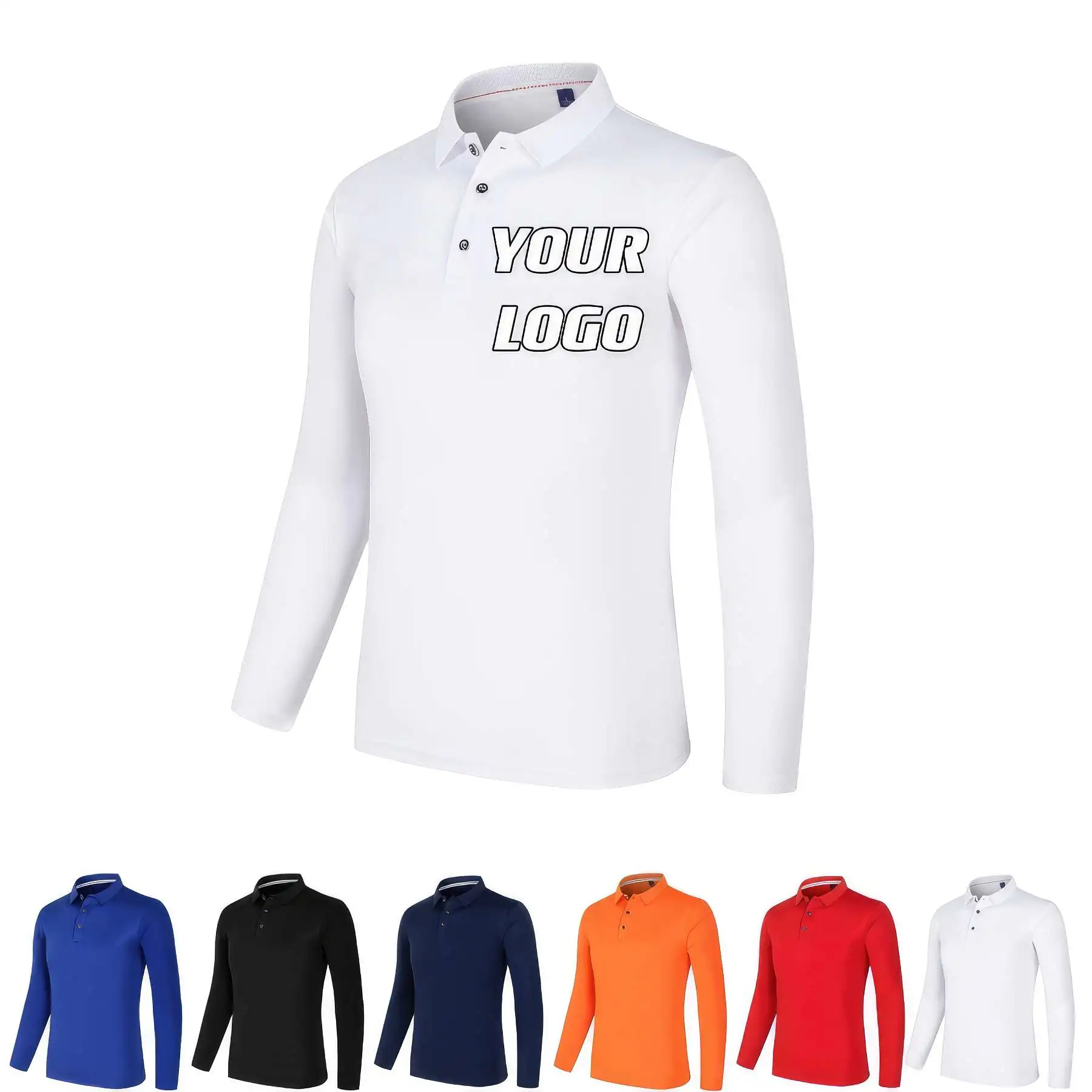 Long-Sleeve Polo Shirts Sweatshirt Tops Blouse