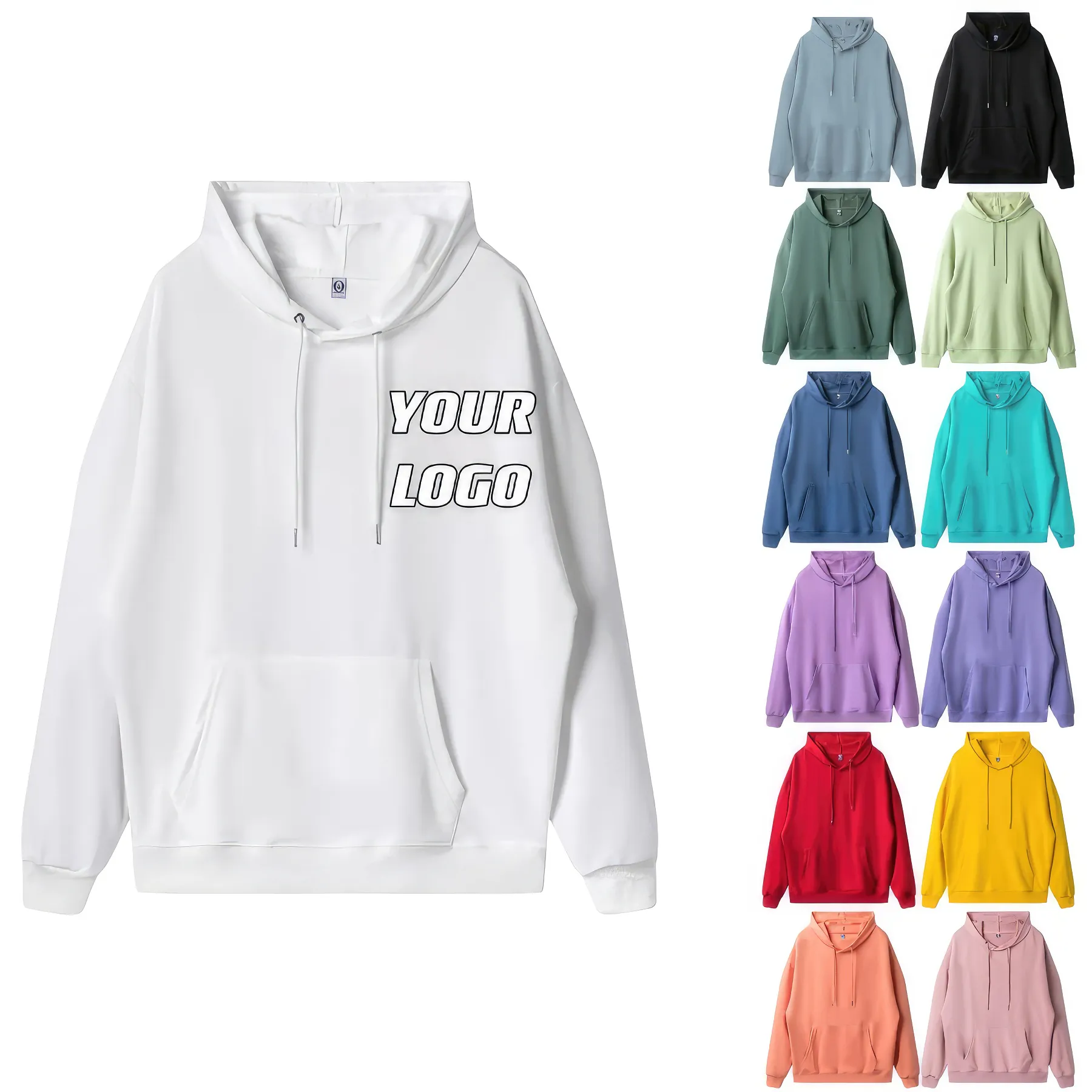 Custom Advertising Long-Sleeve Hoodie Tops Fashion Pullover