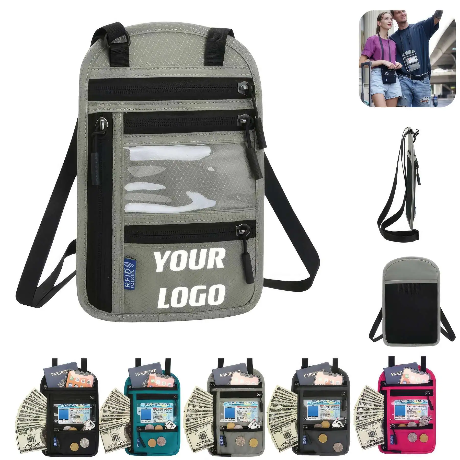 RFID Blocking Passport Wallet for Men Women