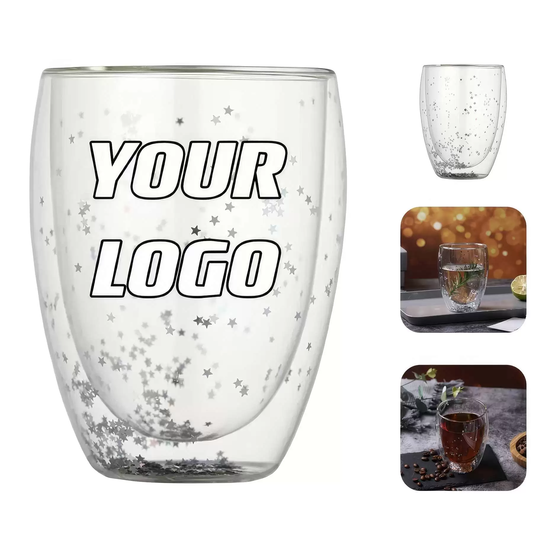 11.8 oz Shining Star Sequins Wine Glasses Coffee Milk Cups