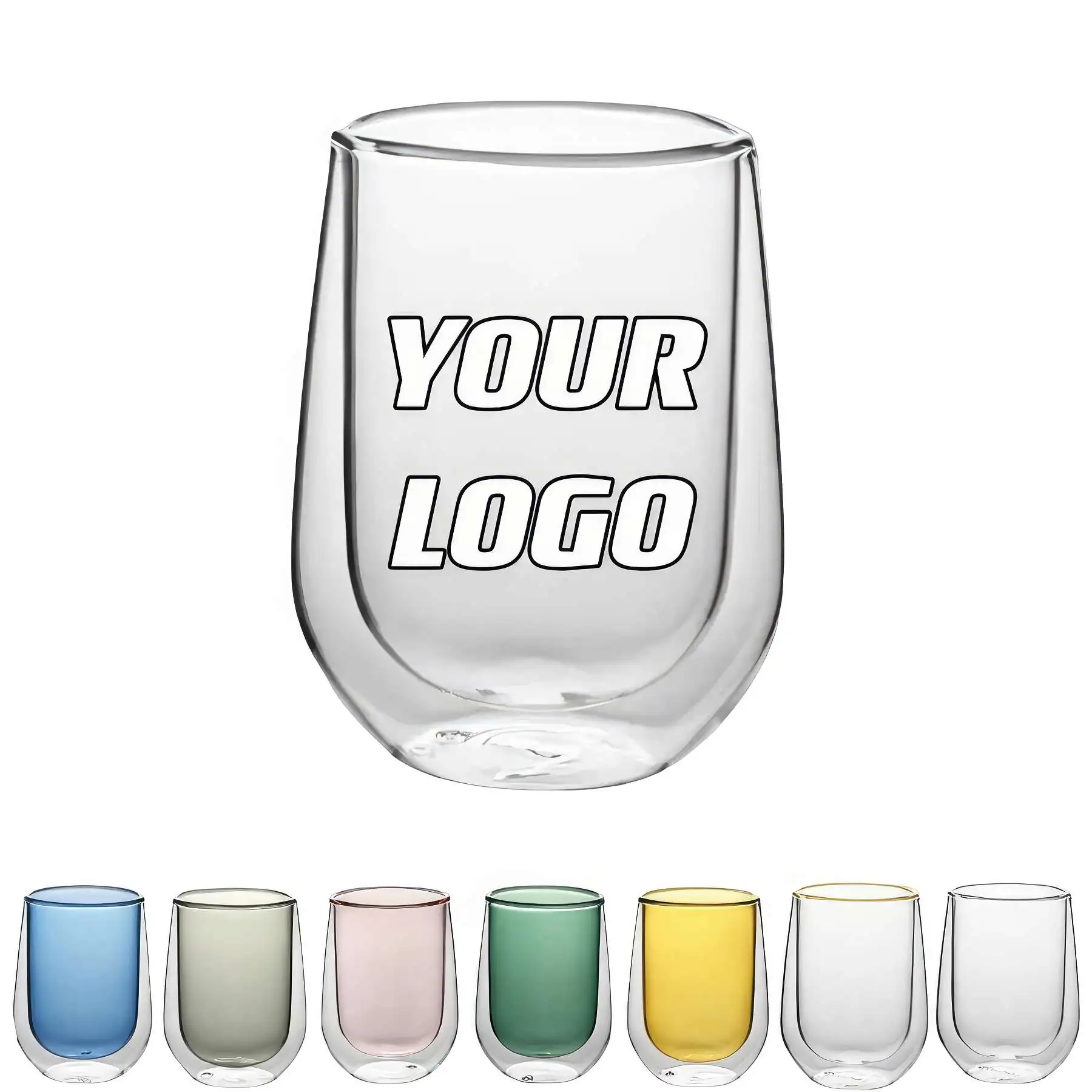 6.8 oz Wine Glasses Coffee Milk Tea Cups Clear