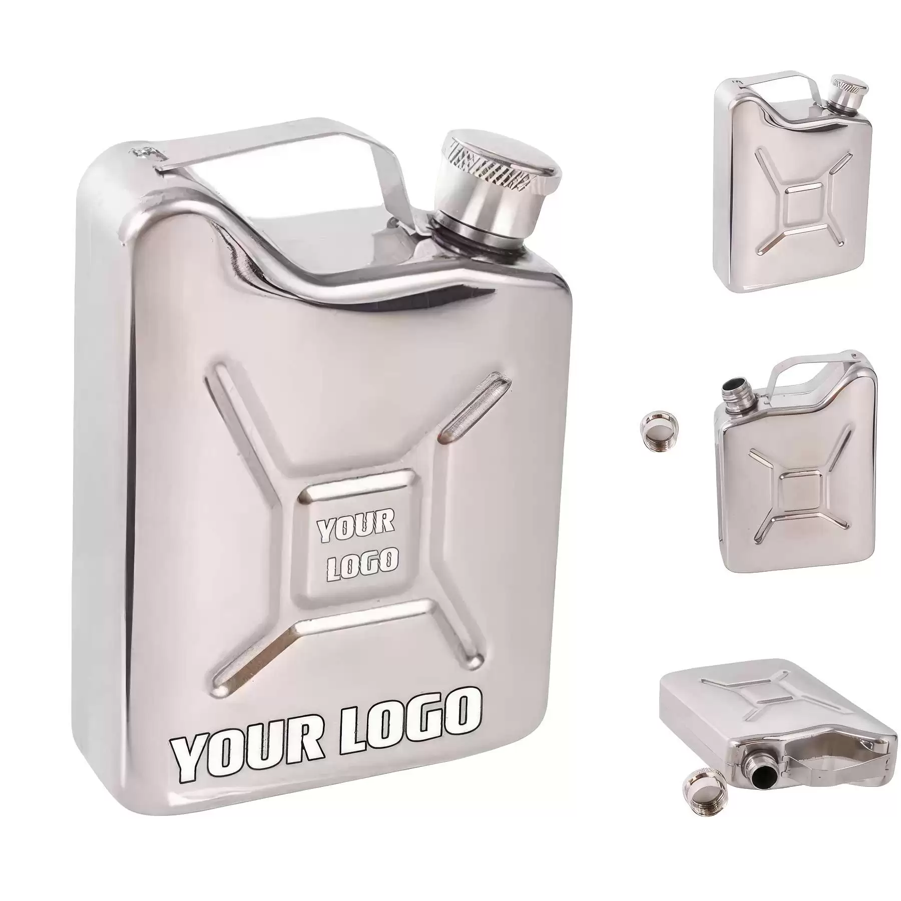 5 oz Oil Drum Shape Stainless Steel Leakproof Liquor Flask