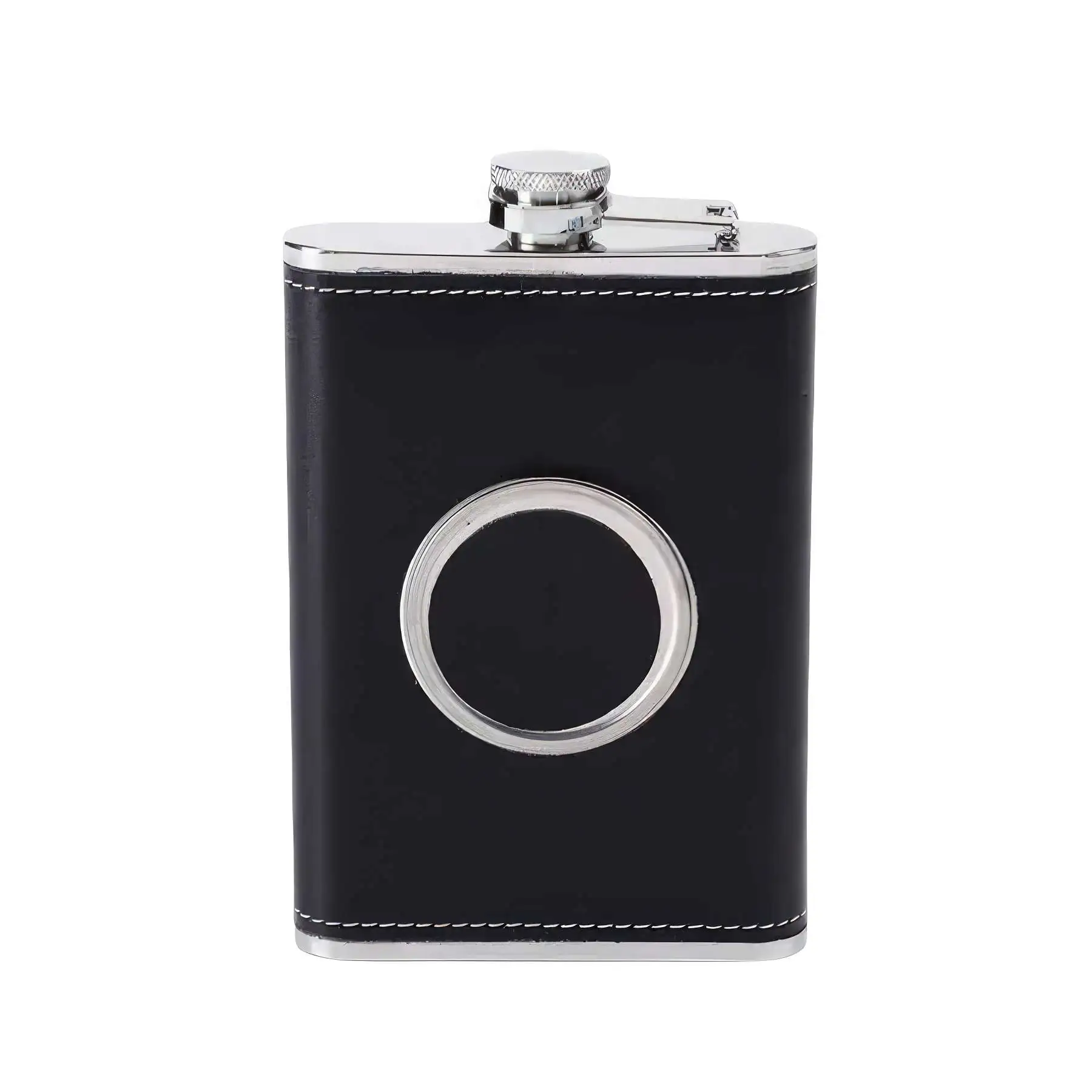 8 / 9 oz Stainless Steel Liquor Flask With Foldable Cup - Image 2