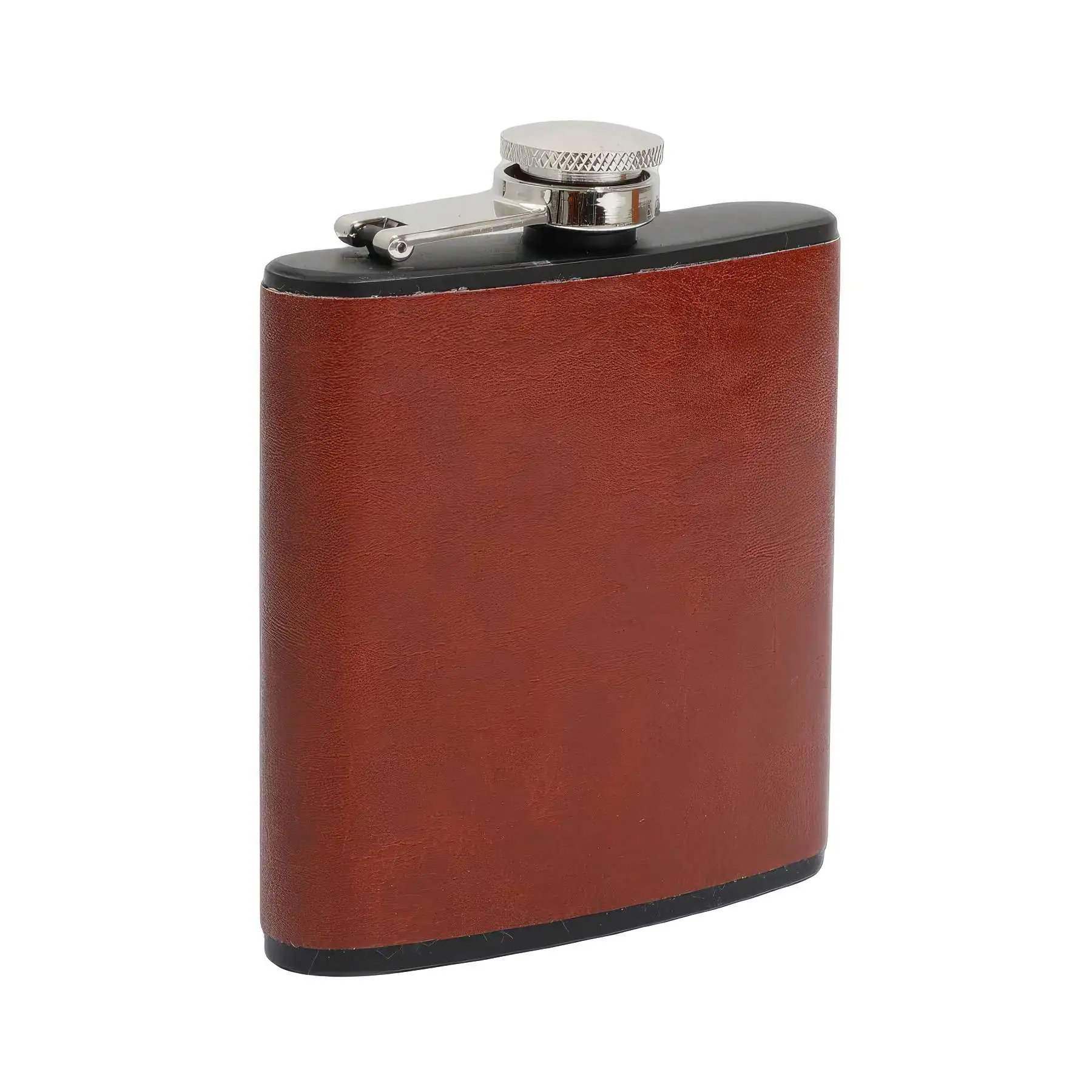 6 oz Stainless Steel Liquor Flask PU Surface - Image 2