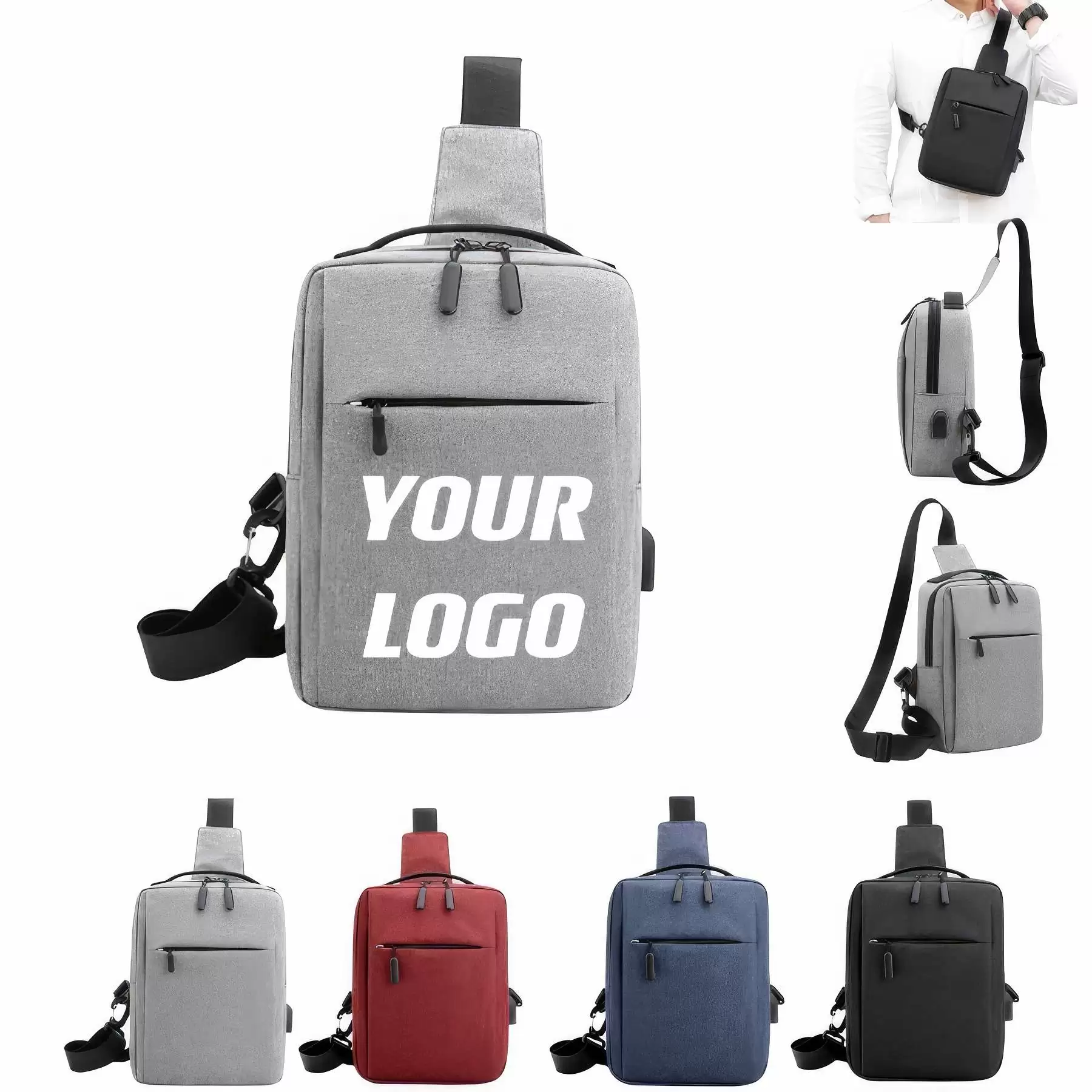 Customizable Shoulder Bag Crossbody Daypack