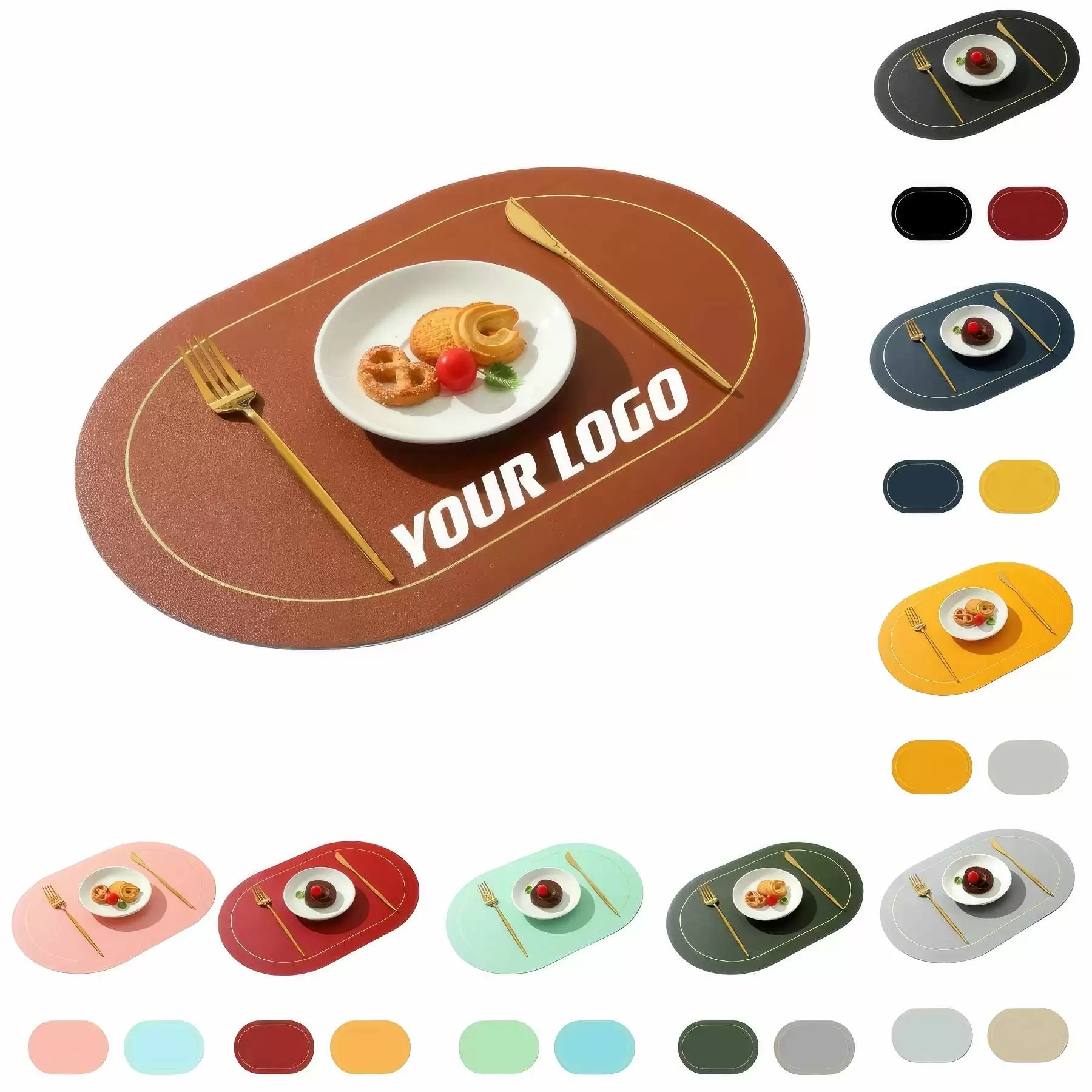 Double Sided Available Placemats For Dining Party