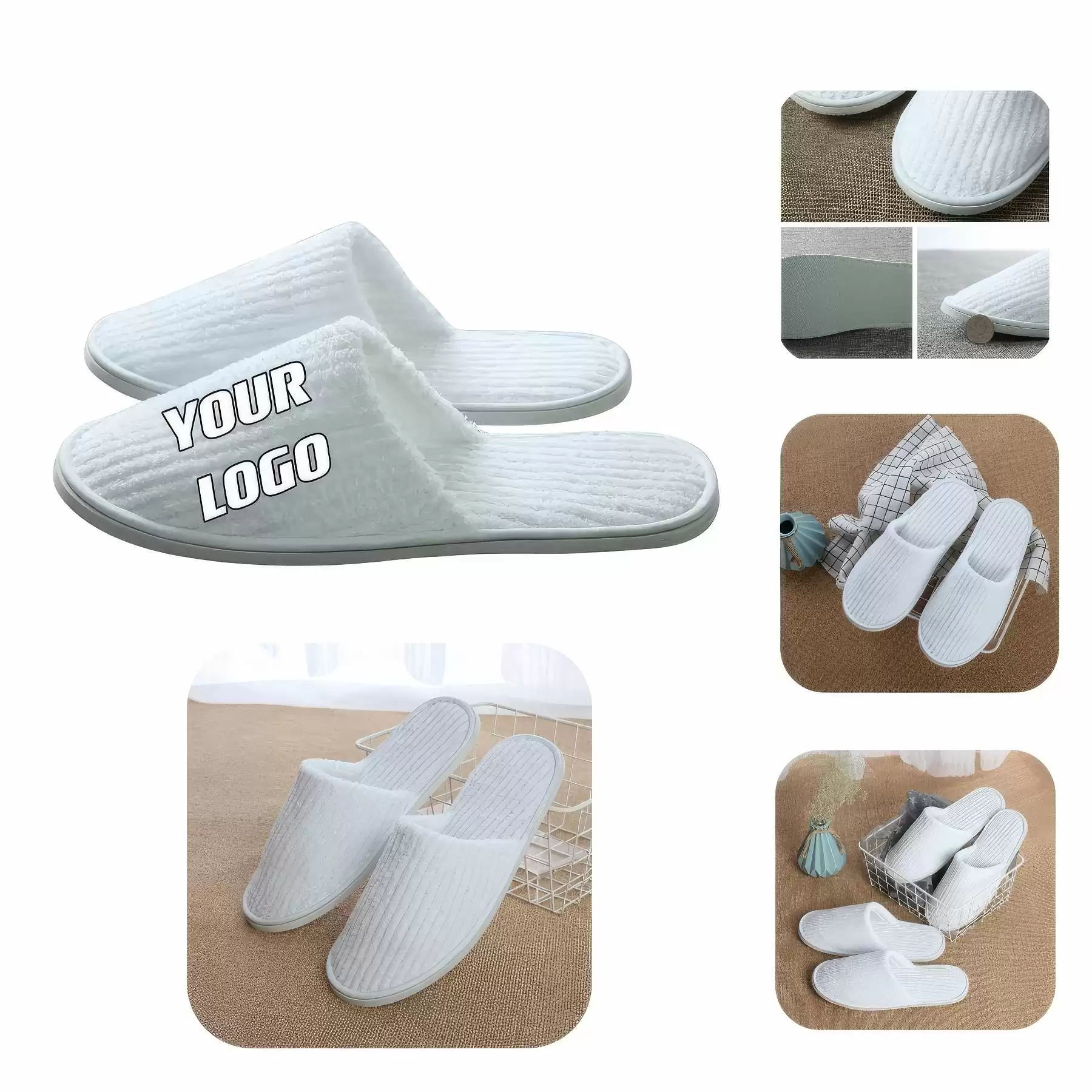 Disposable Non-slip Spa Slippers Thickened