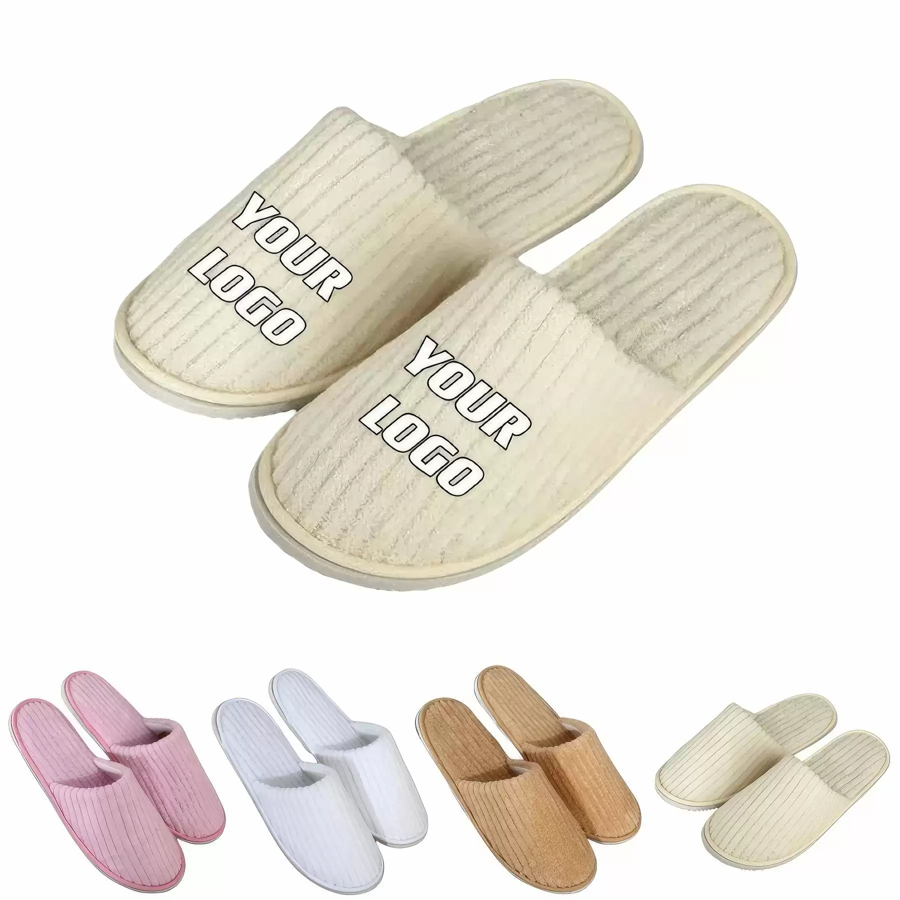 Coral Fleece Non-slip Slippers For Hotel