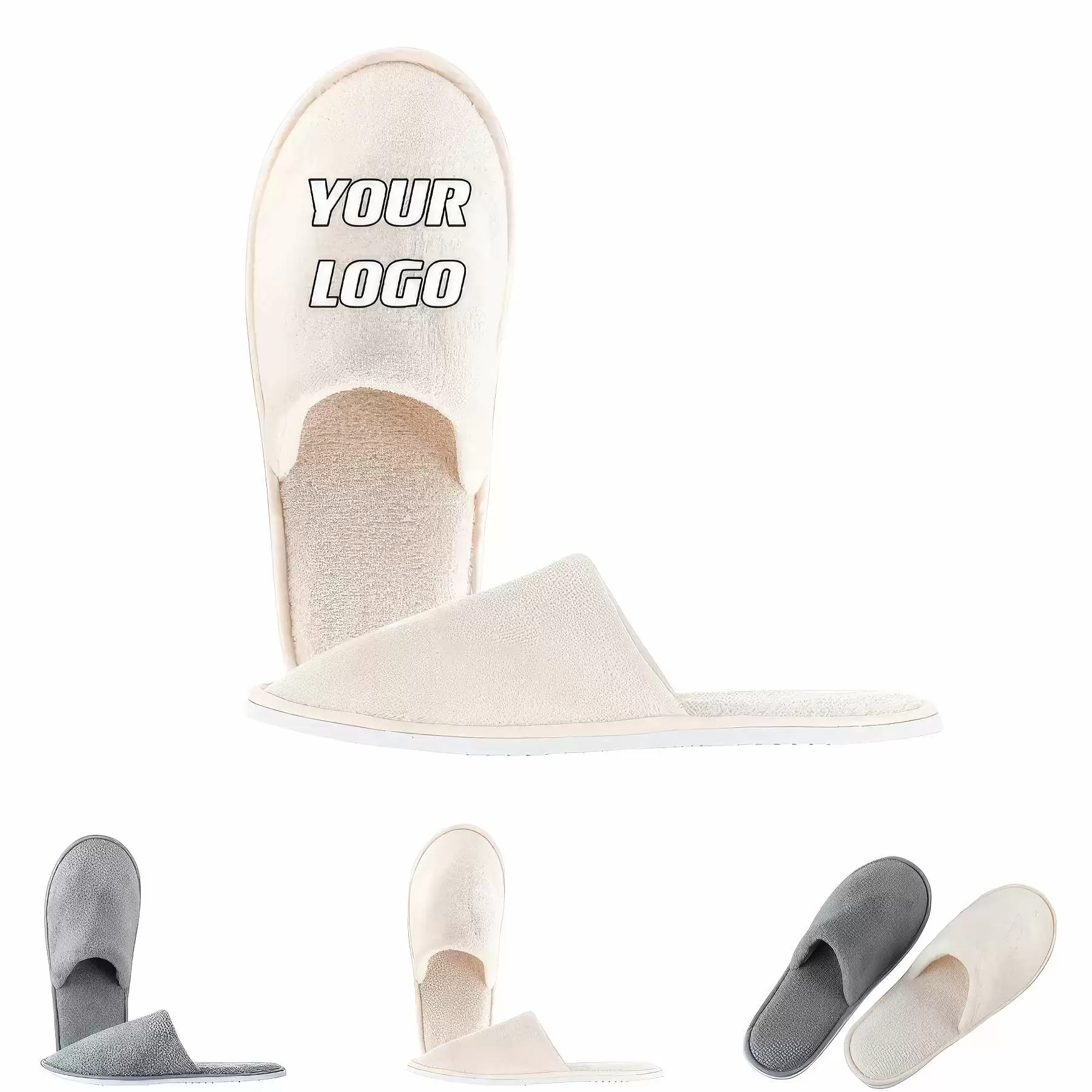 Coral Fleece Non-slip Slippers For Hotel Guesthouse