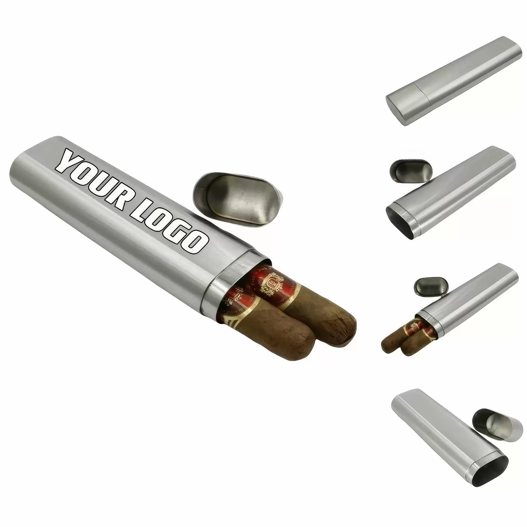 Customizable Stainless Steel Cigar Tube Moistureproof