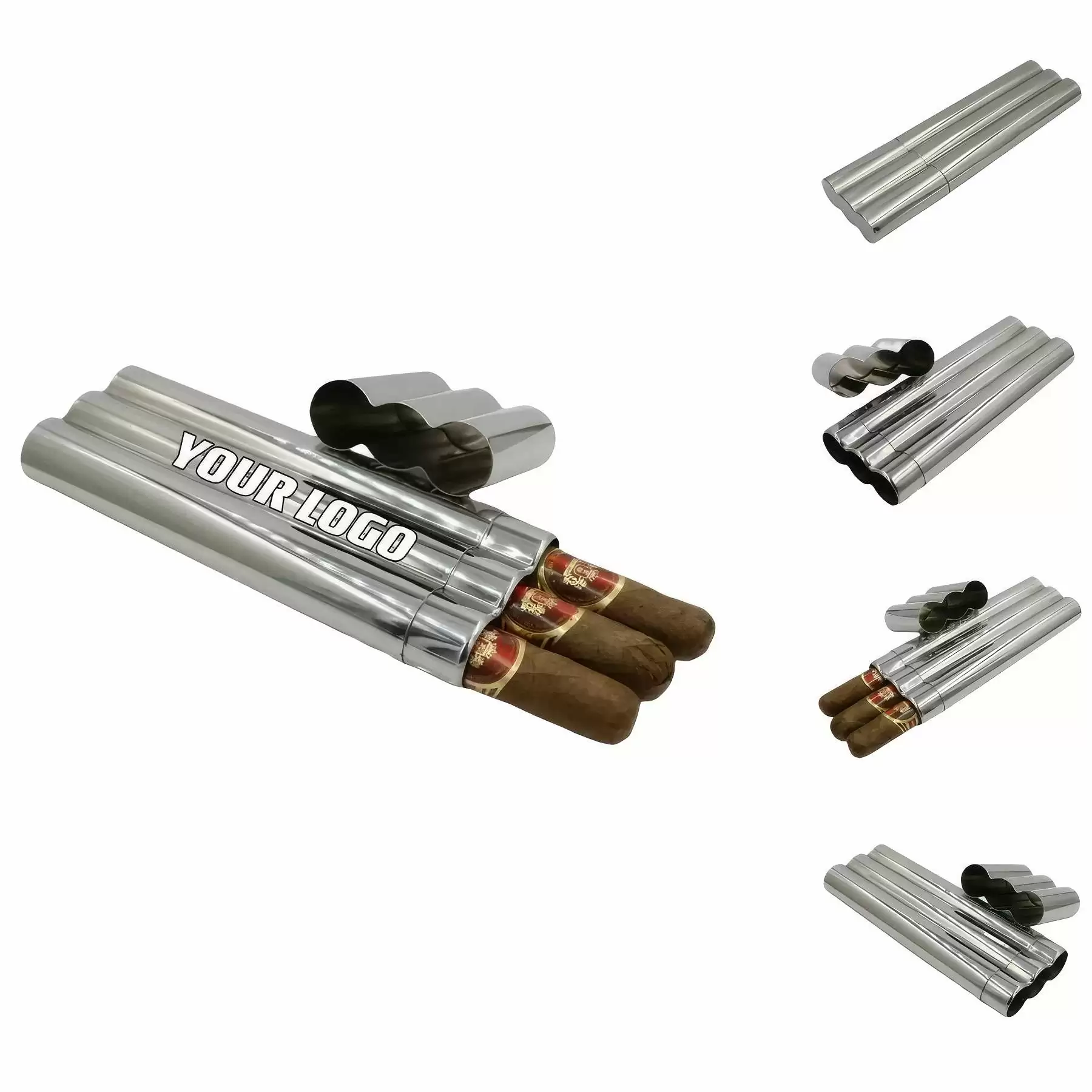 Custom Moistureproof Stainless Steel Cigar Tube