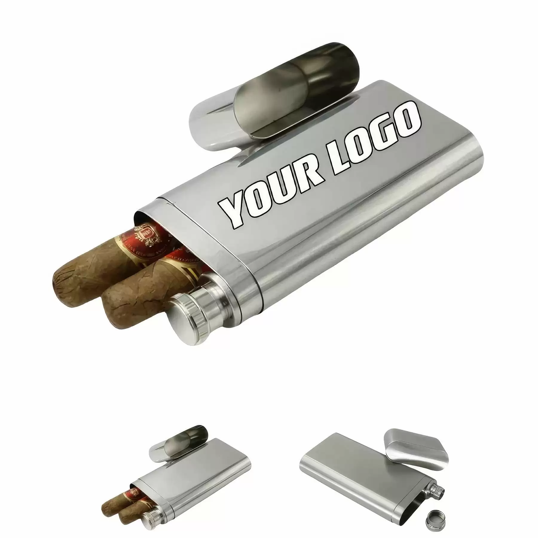 Stainless Steel Cigar Case With Wine Tube Gifts For Men