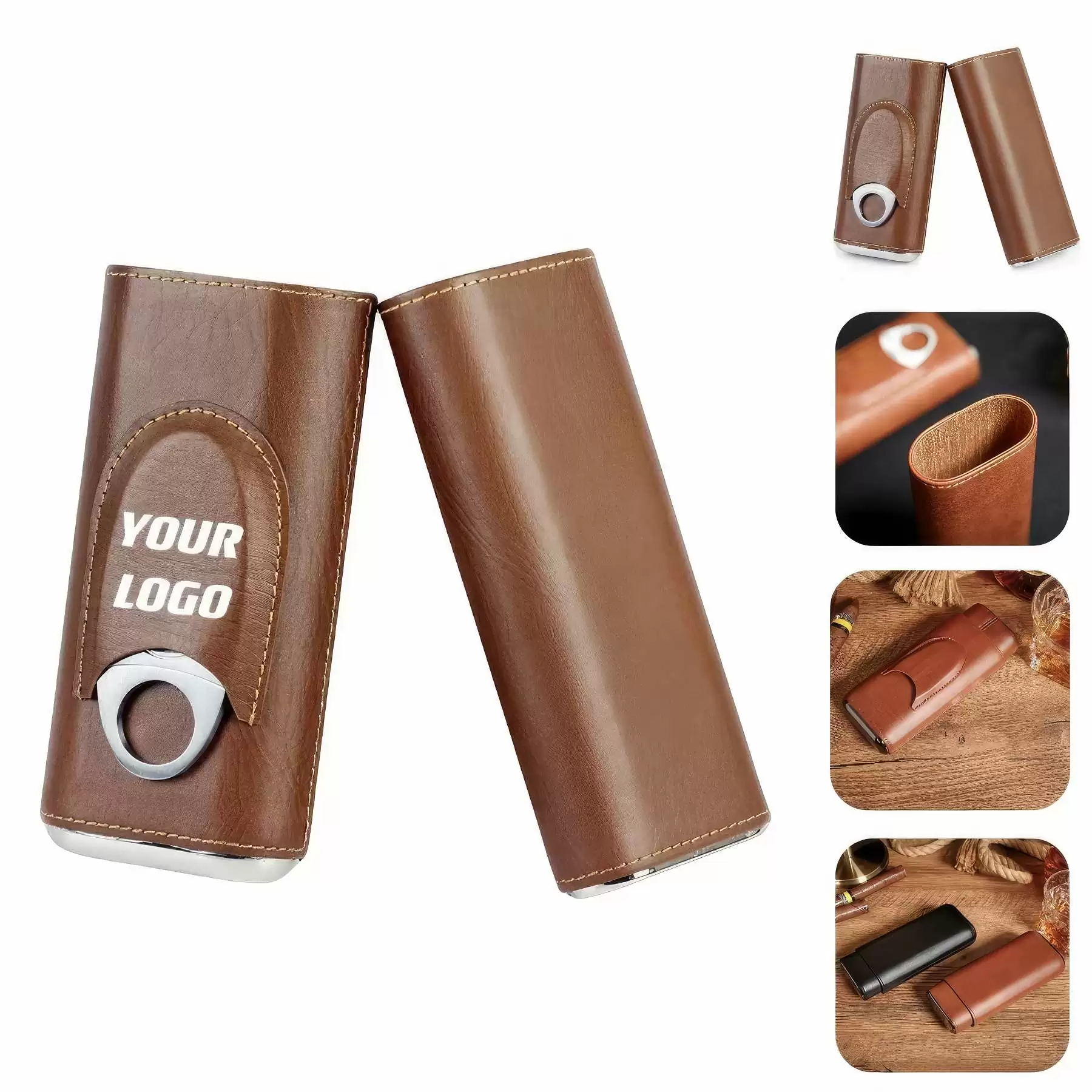 Gifts For Men Customizable Leatherette Cigar Case