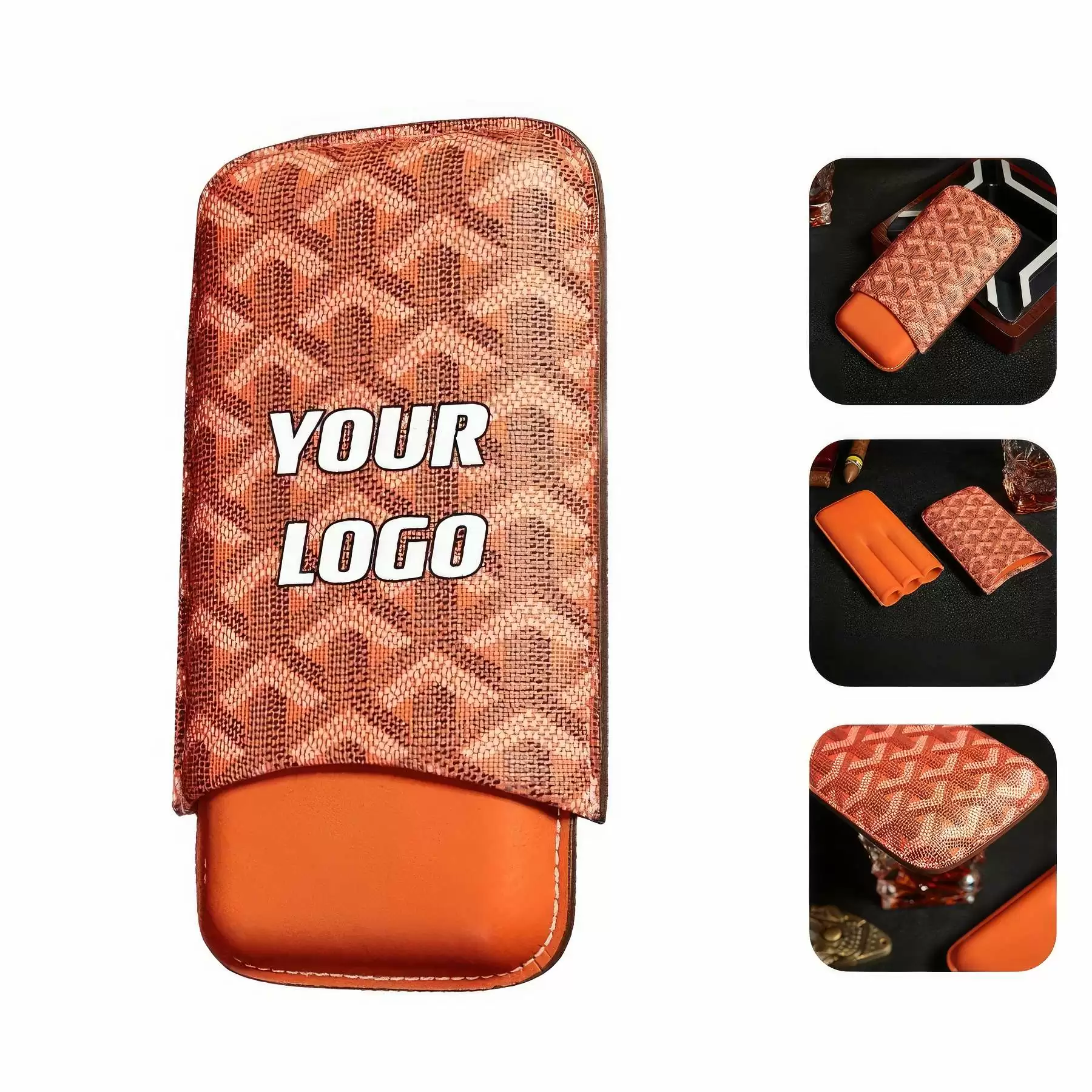 Customizable Leatherette Cigar Case Gifts For Men