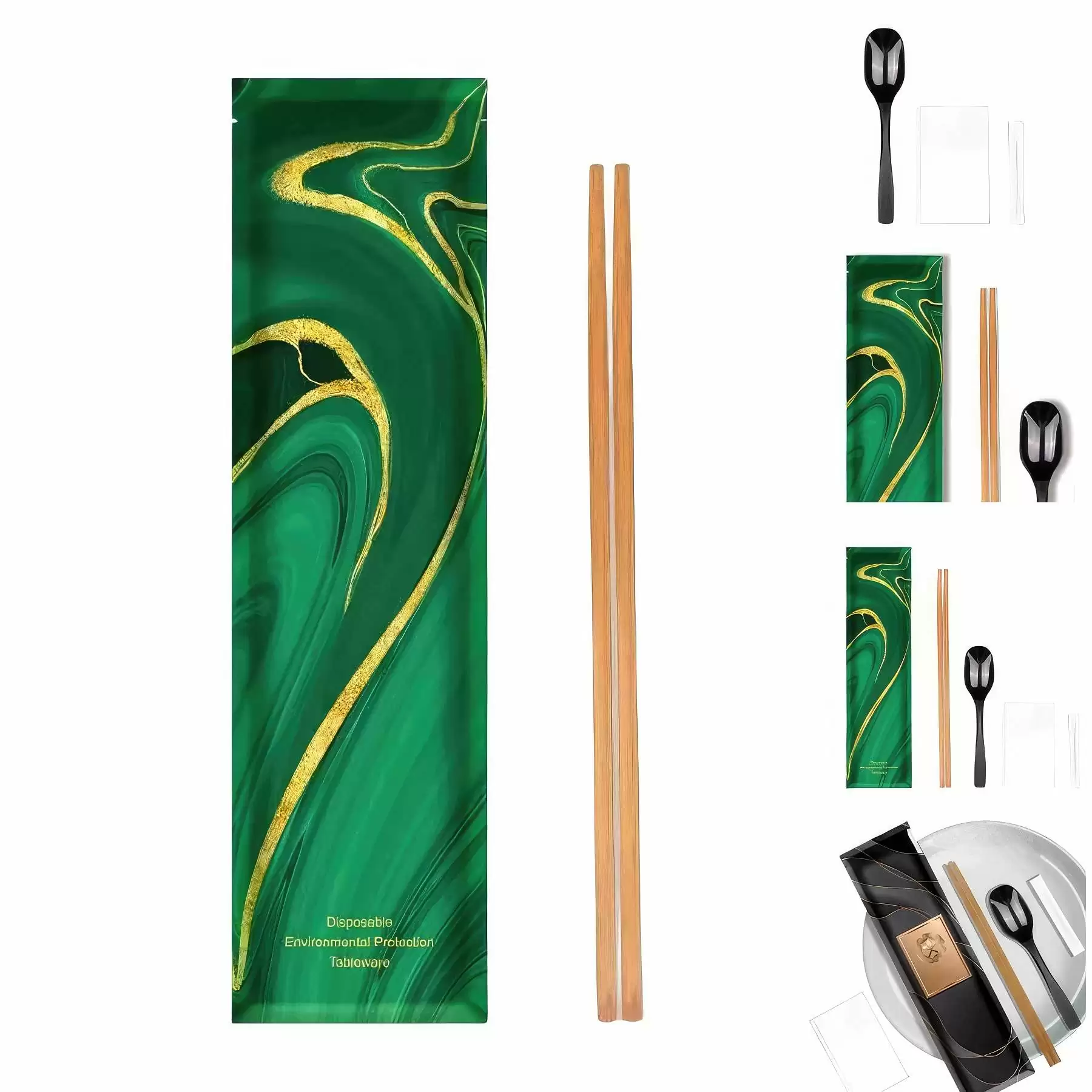 Disposable Bamboo Chopsticks Set & Customizable