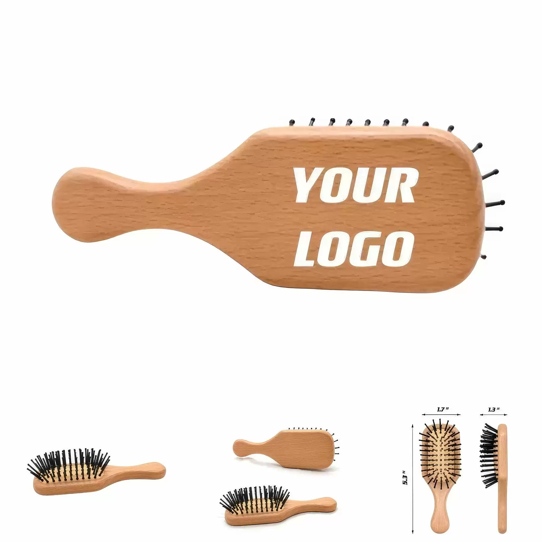 Custom Bamboo Hair Brush Comb For Women Men