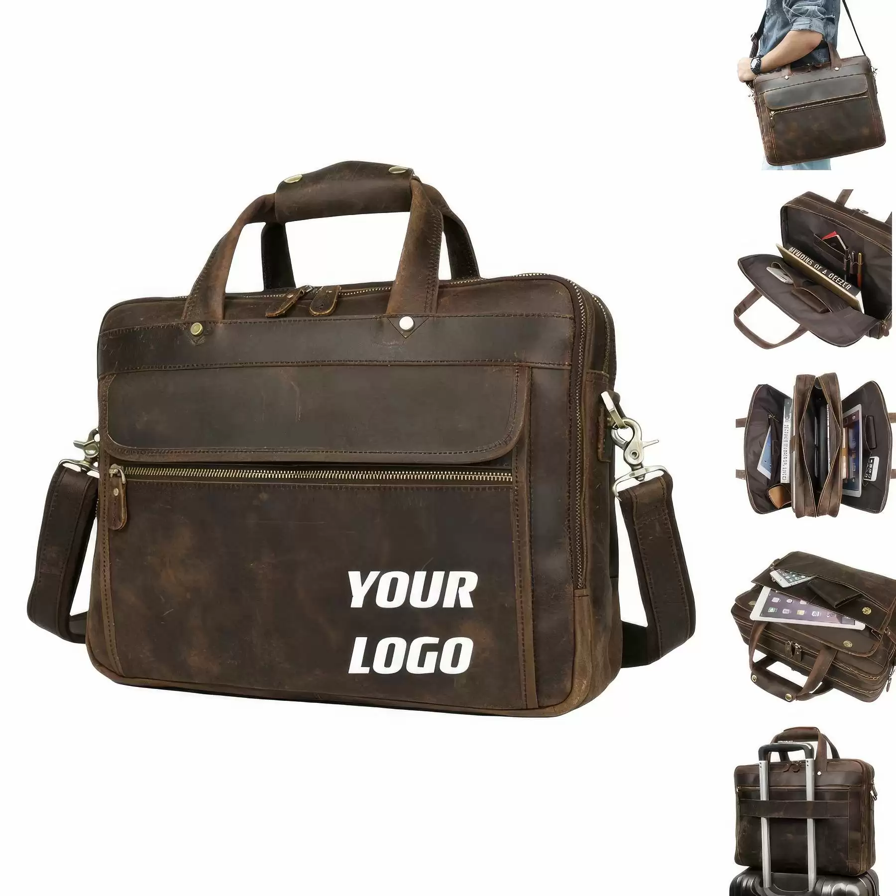 Handmade Vintage Genuine Leather Briefcase