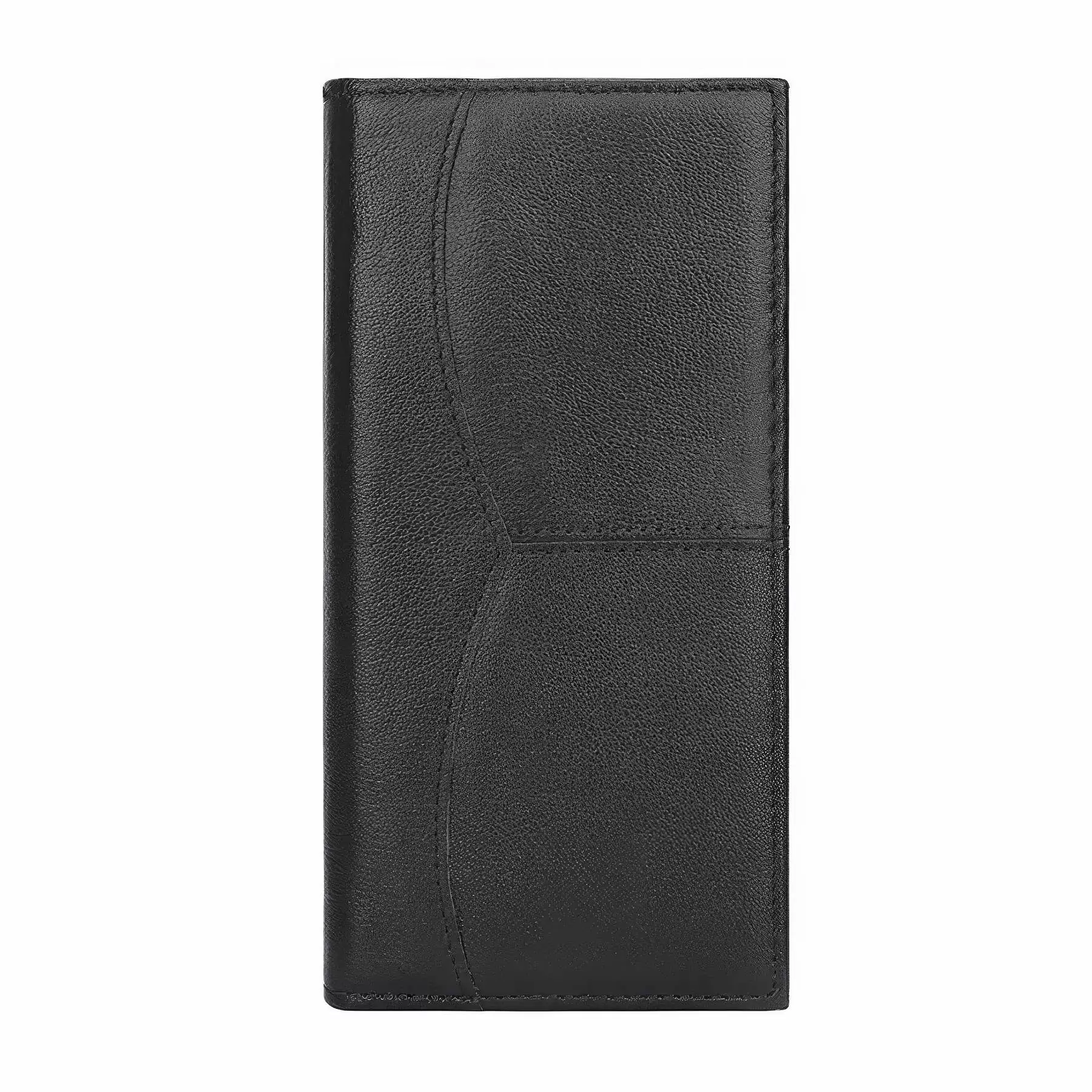 Custom RFID Anti-Theft Function Black Genuine Leather Wallet - Image 2