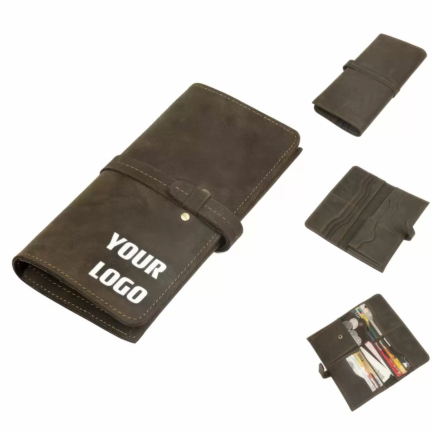 Customizable Vintage Genuine Leather Wallet For Men Women