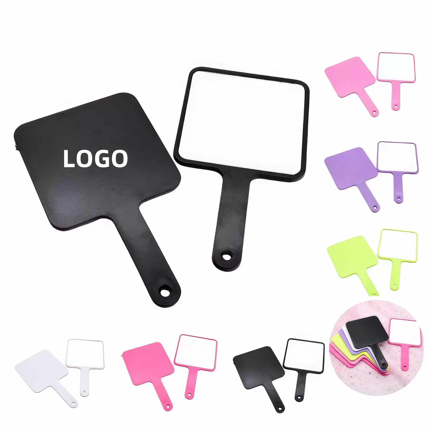 Customizable Hand-Held Makeup Mirror