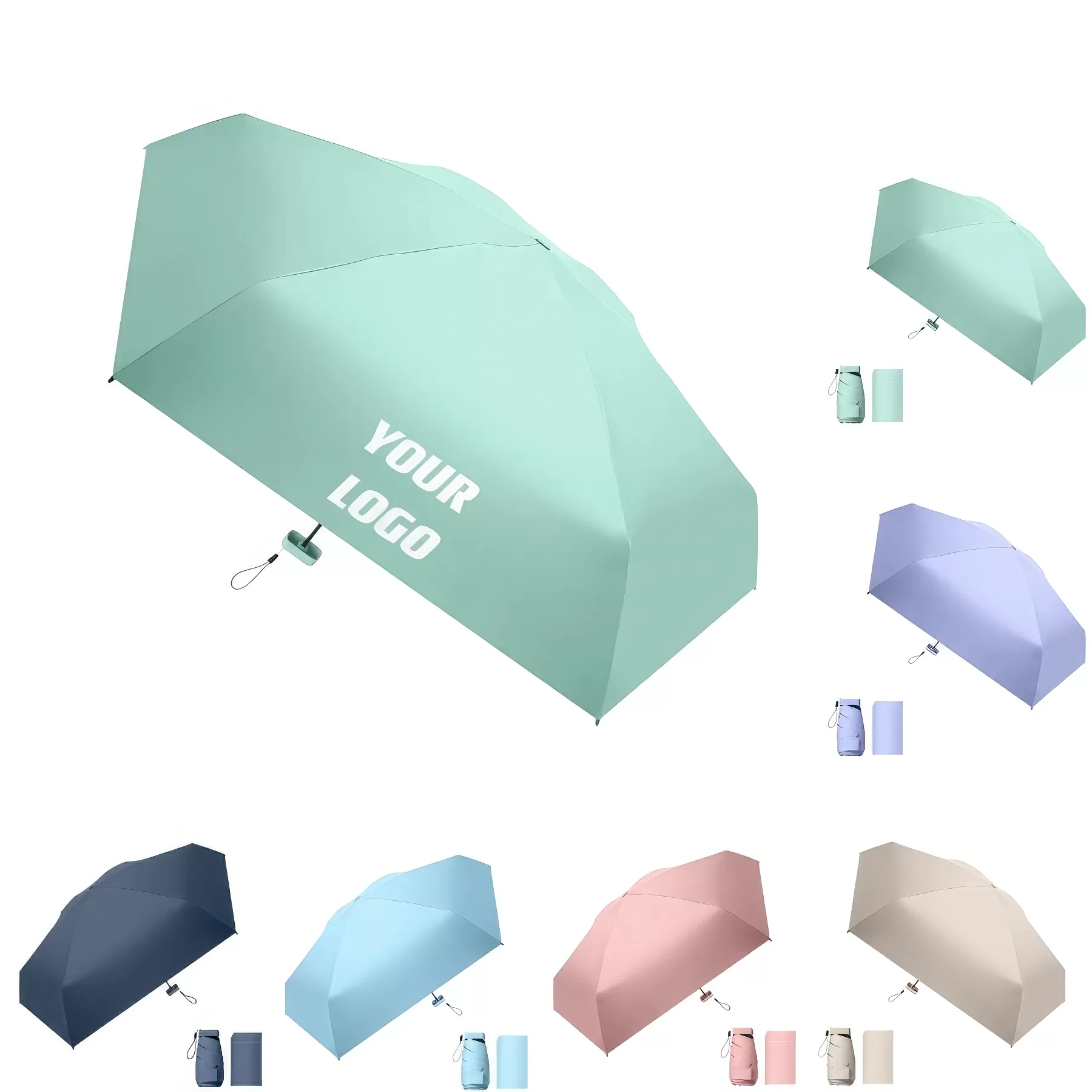 Custom Mini Foldable Umbrella Portable For Use