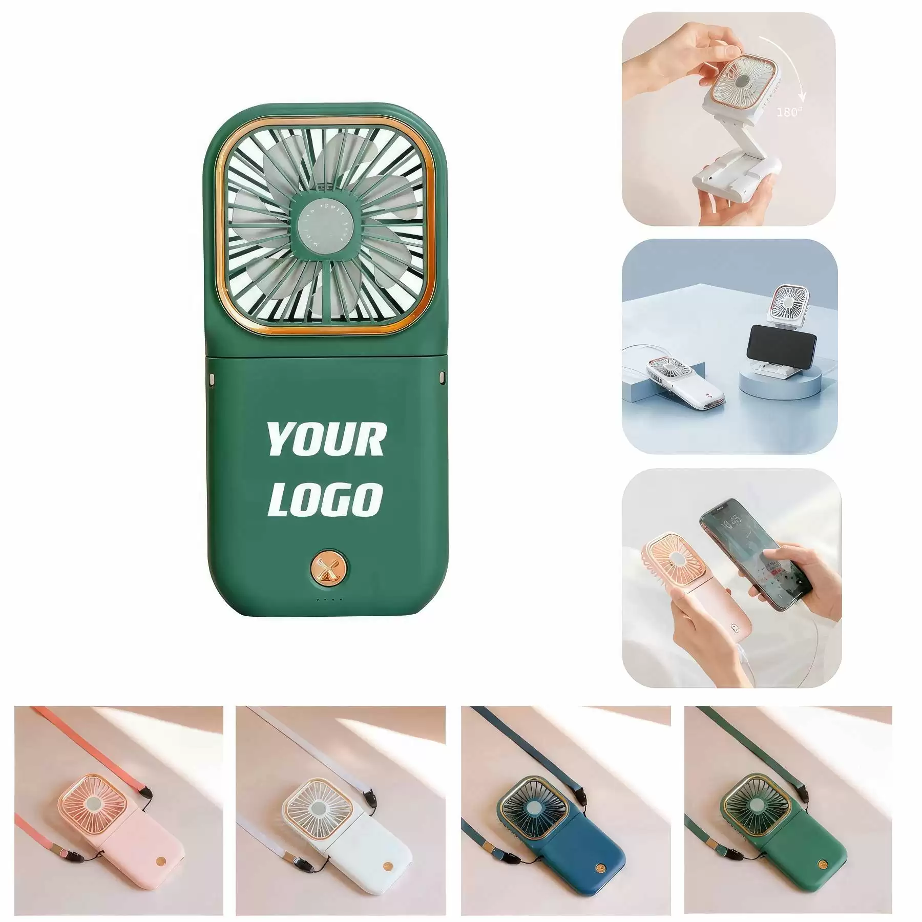 Custom Multifunctional Mini Fan Power Bank