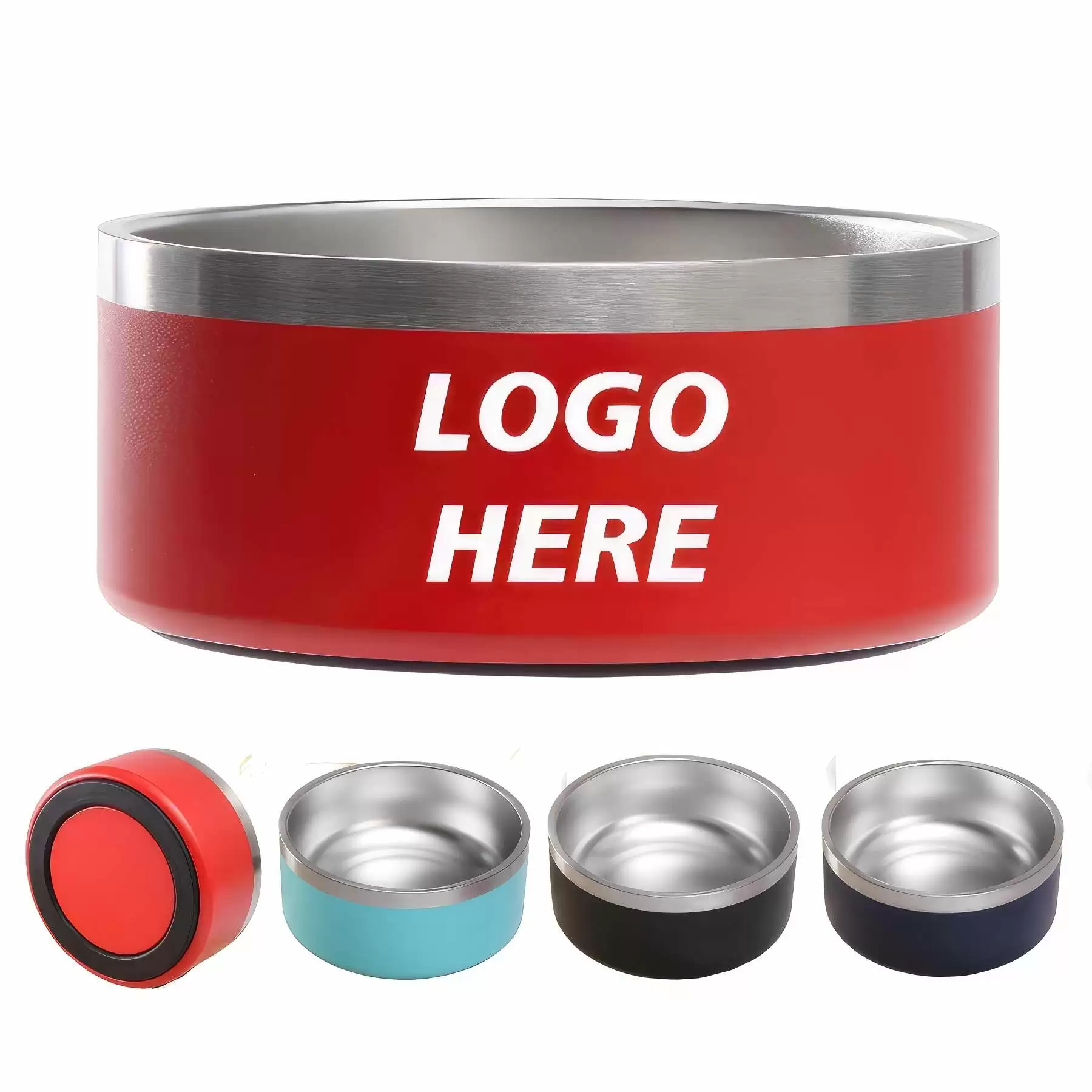 Custom 64 oz Stainless Steel Pet Bowl