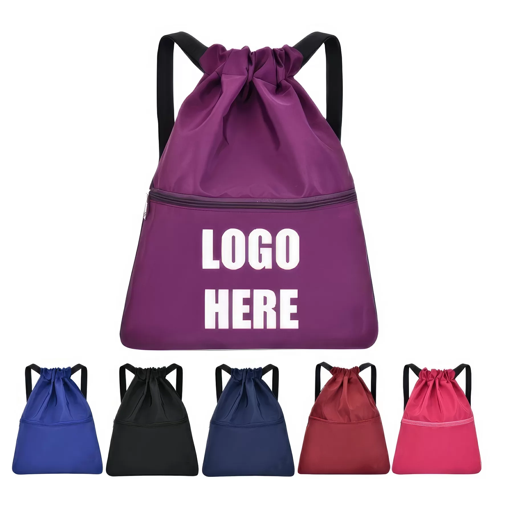 Custom Waterproof Nylon Fabric Drawstring Bag