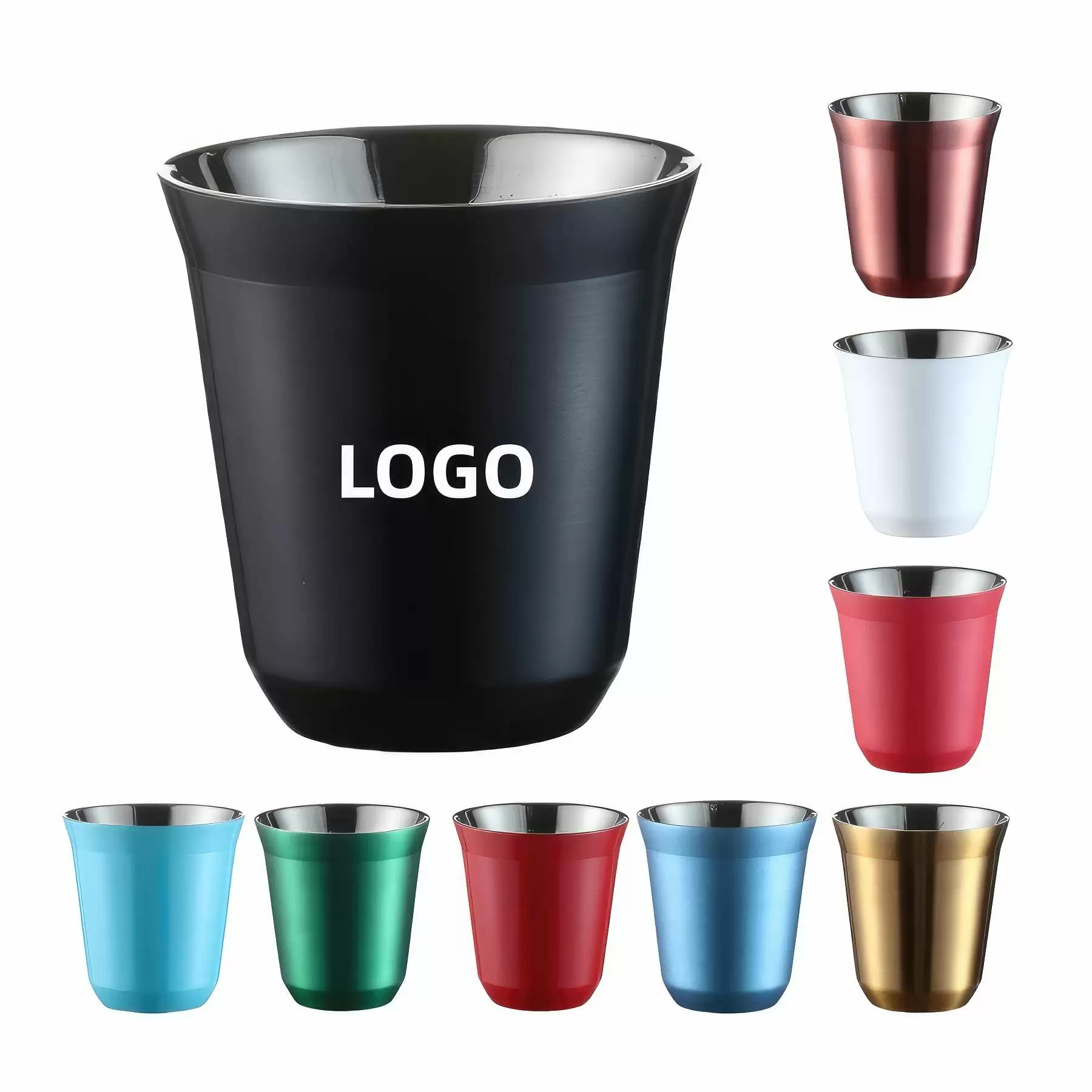 Custom 5.4 oz Stainless Steel Wine Glasses