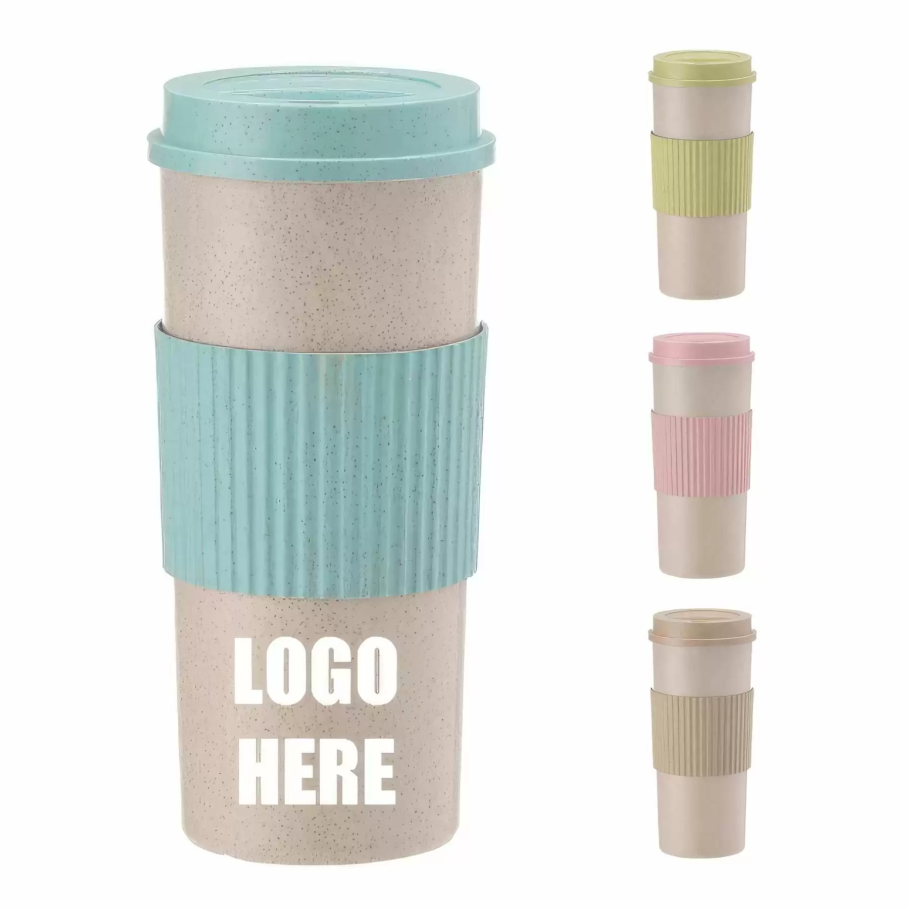 Custom 19 oz Wheat Fiber Coffee Travel Tumbler