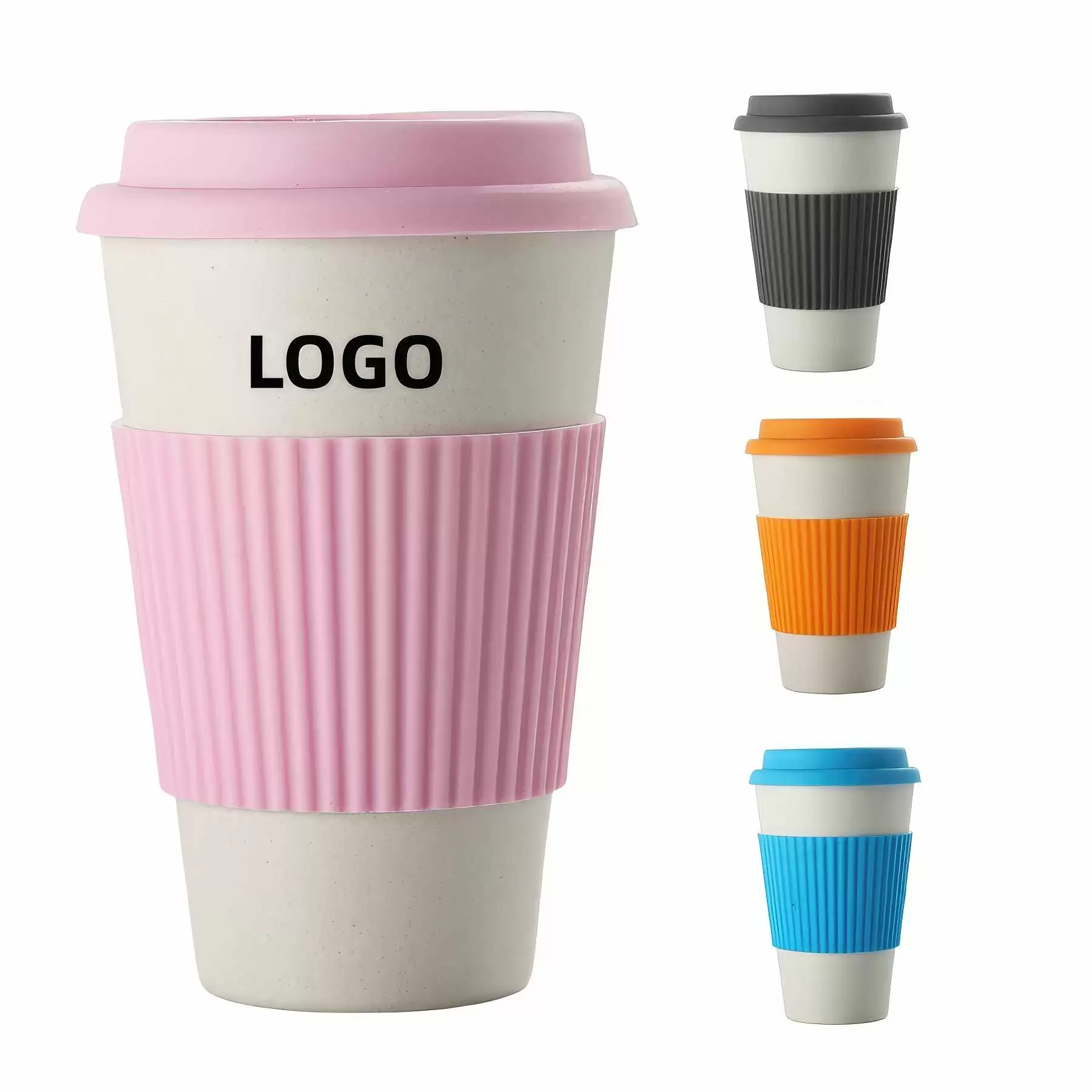 Custom Bamboo Fiber Coffee Travel Tumbler