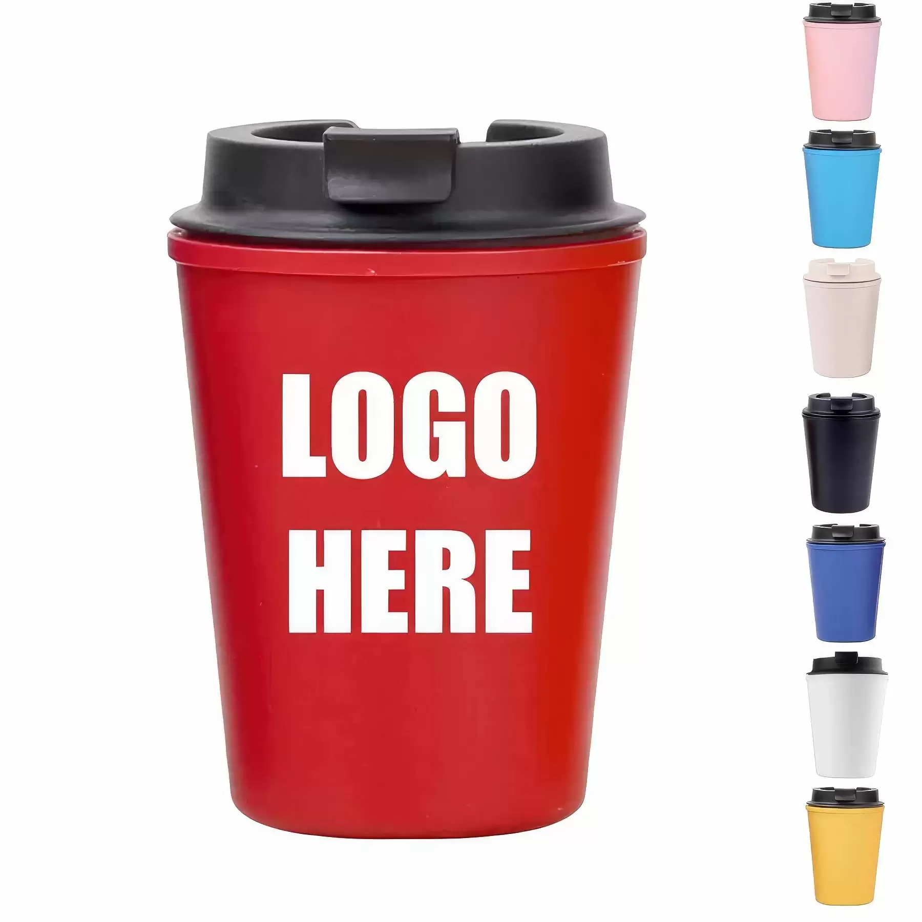 Custom 10 oz Bamboo Fiber Coffee Travel Tumbler