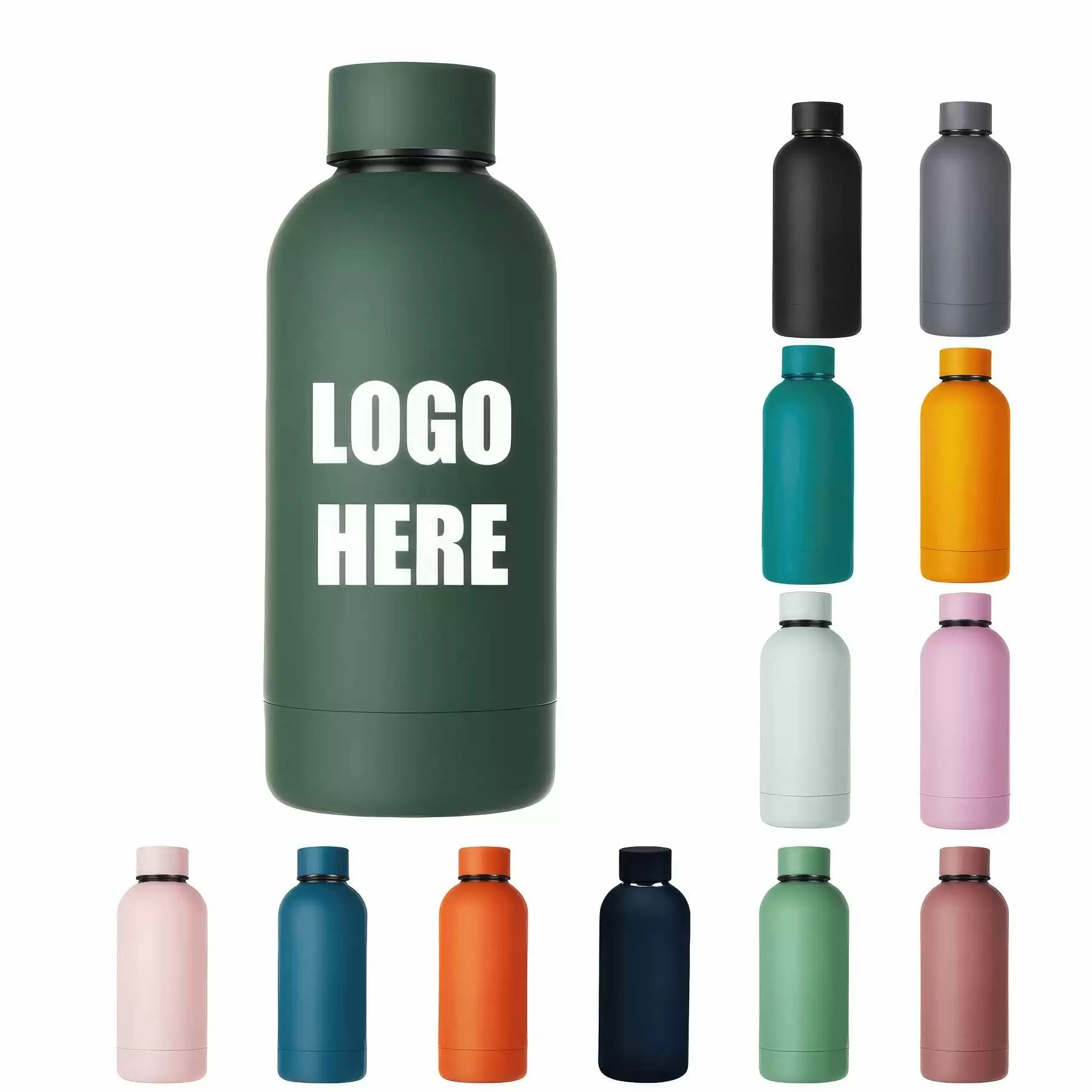 Custom 12 oz Stainless Steel Frosted Water Bottles