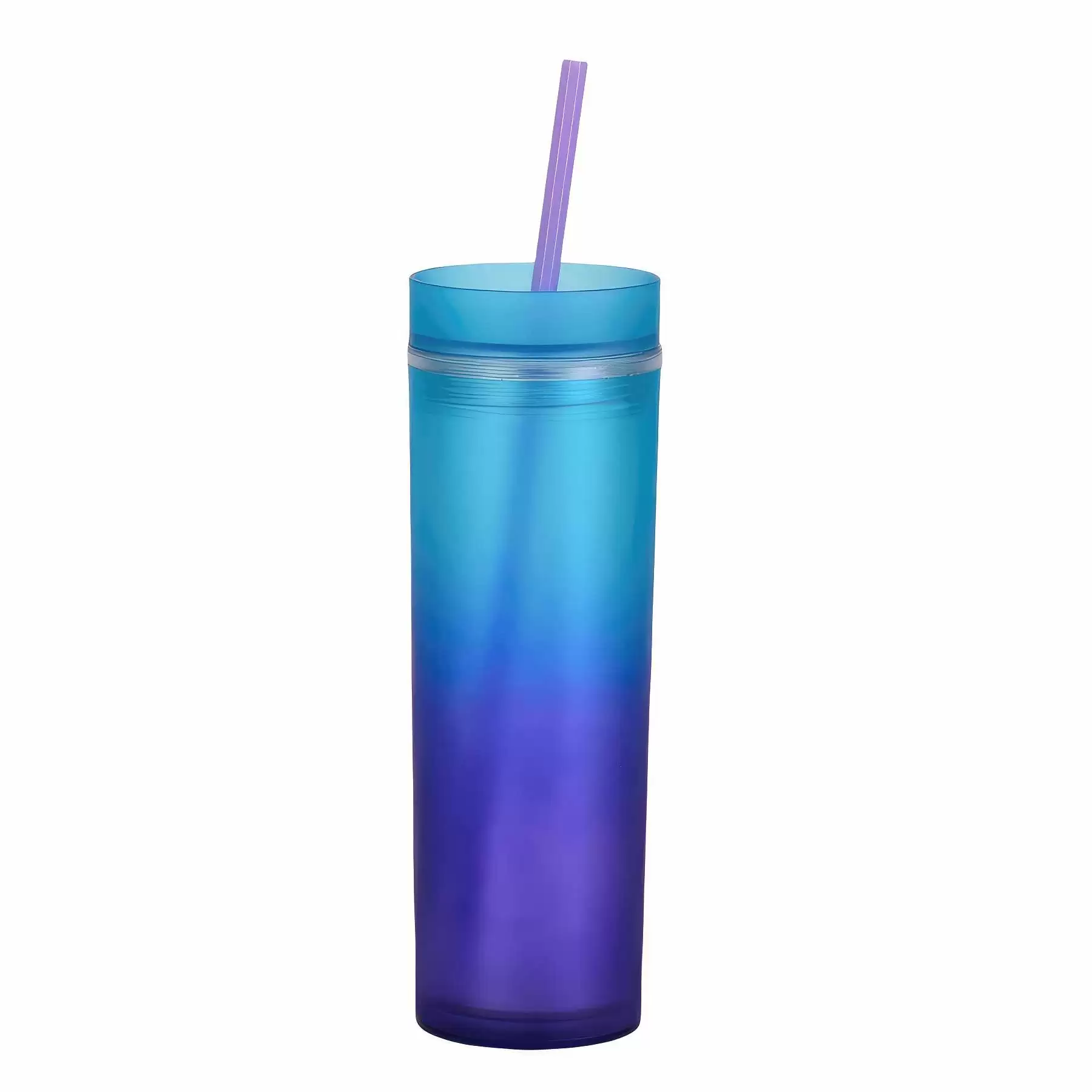 Custom Rainbow Color AS Plastic Material  Straw Tumbler - Image 2