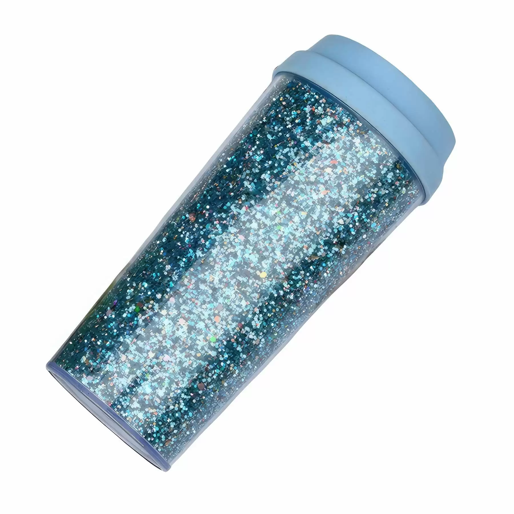 Custom Transparent AS Plastic Sequin Coffee  Travel Tumbler - Image 2