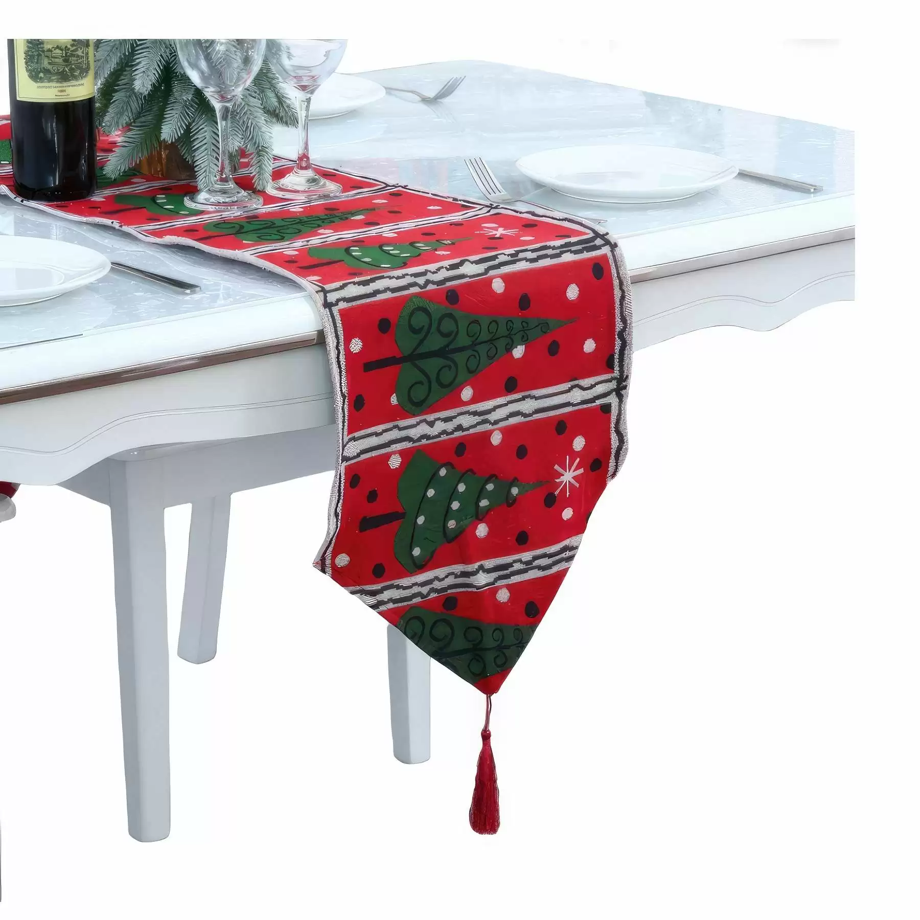 Christmas Knitted Cloth Table Runner - Image 2