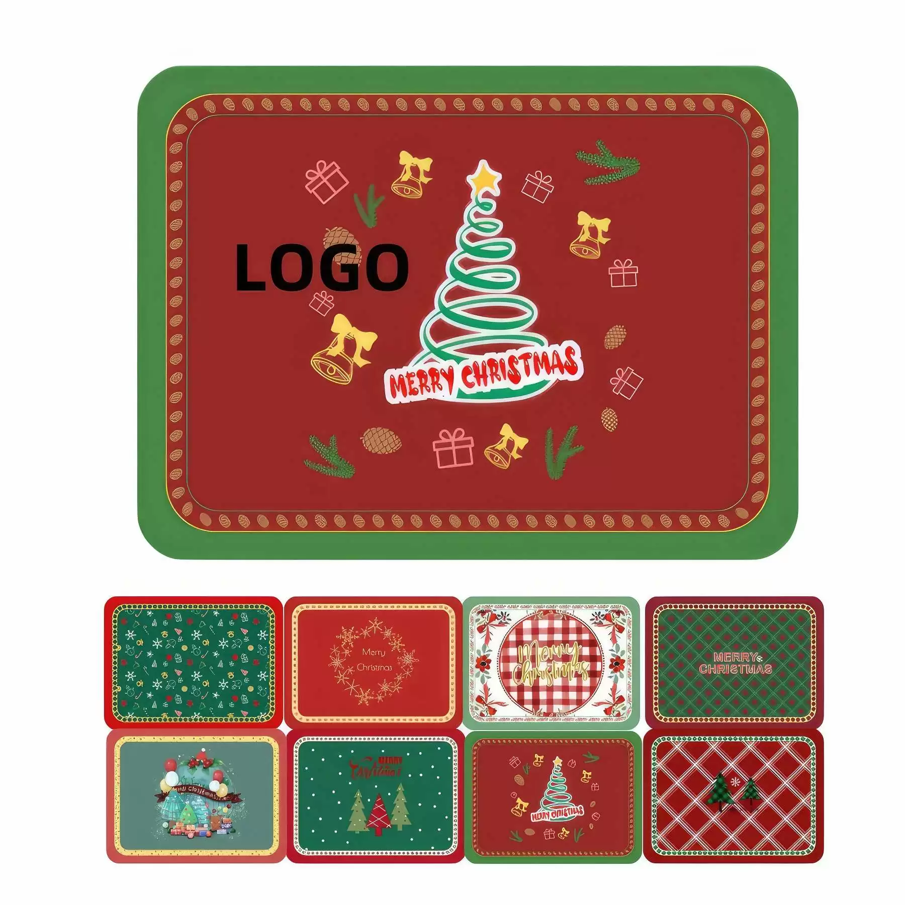 Christmas American Retro Leather Placemat