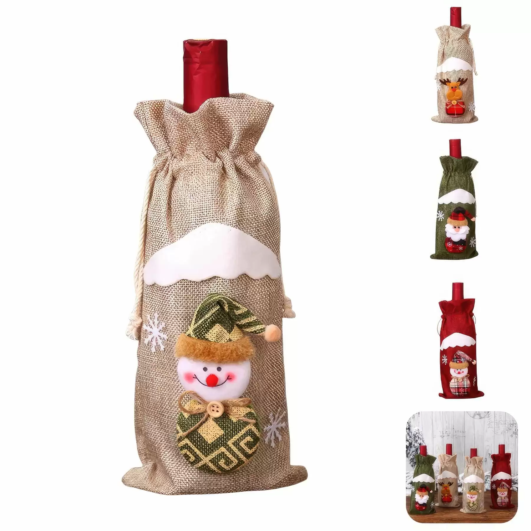 Christmas Wine Bottle Cover