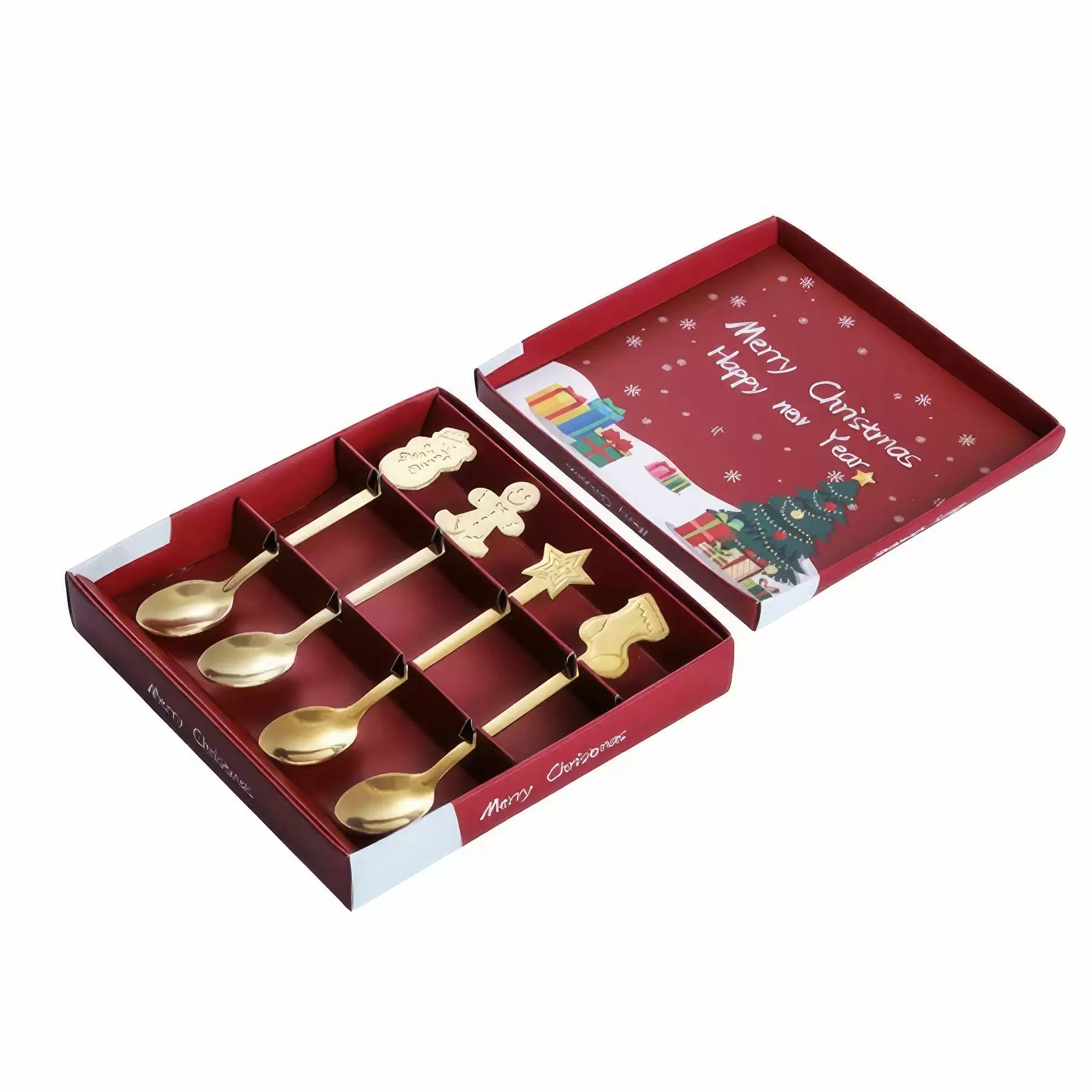 Christmas Stainless Steel Coffee Spoons Set - Image 2