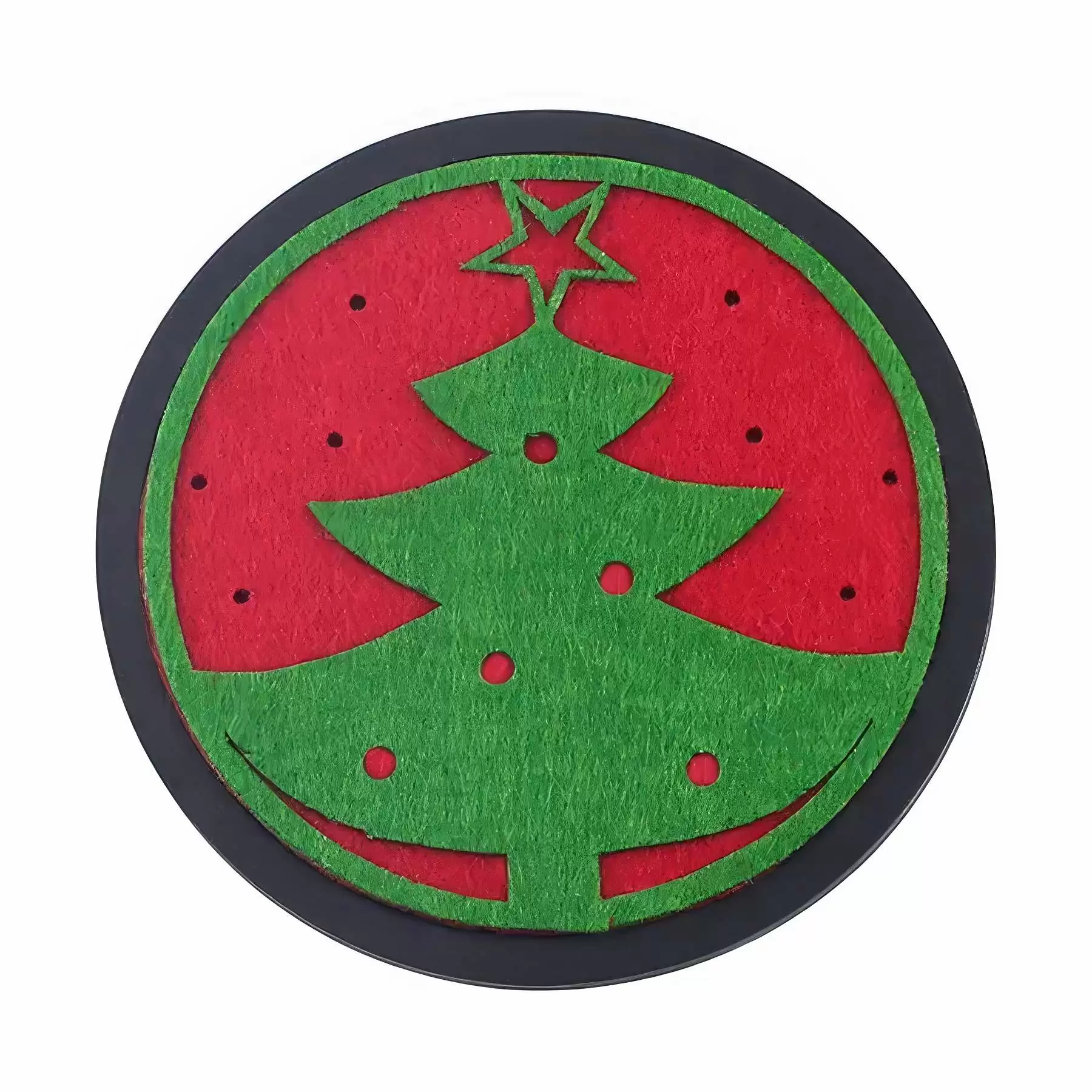 Christmas Round Silicone Coaster Set - Image 2