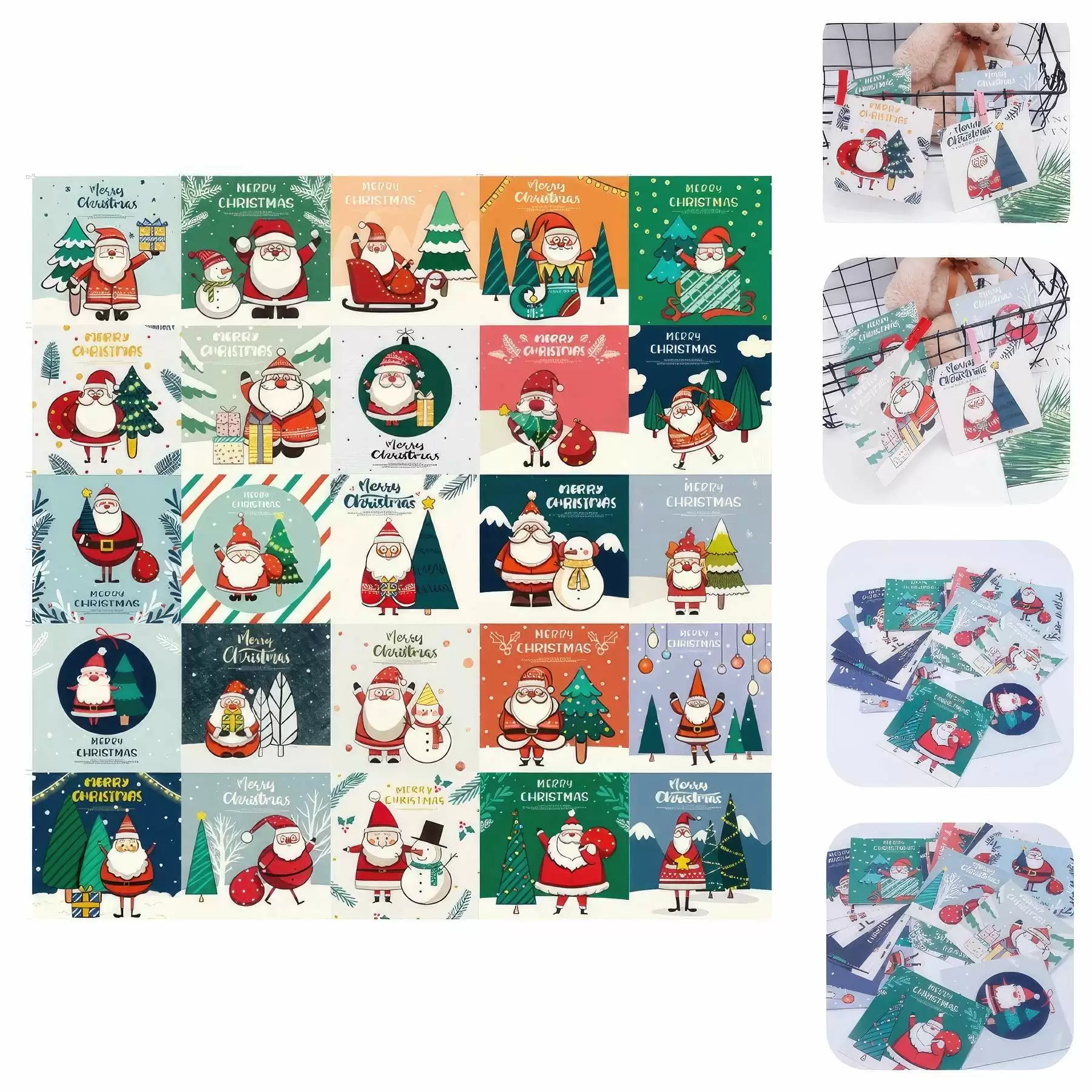 30 Cute Christmas Cards Assorted
