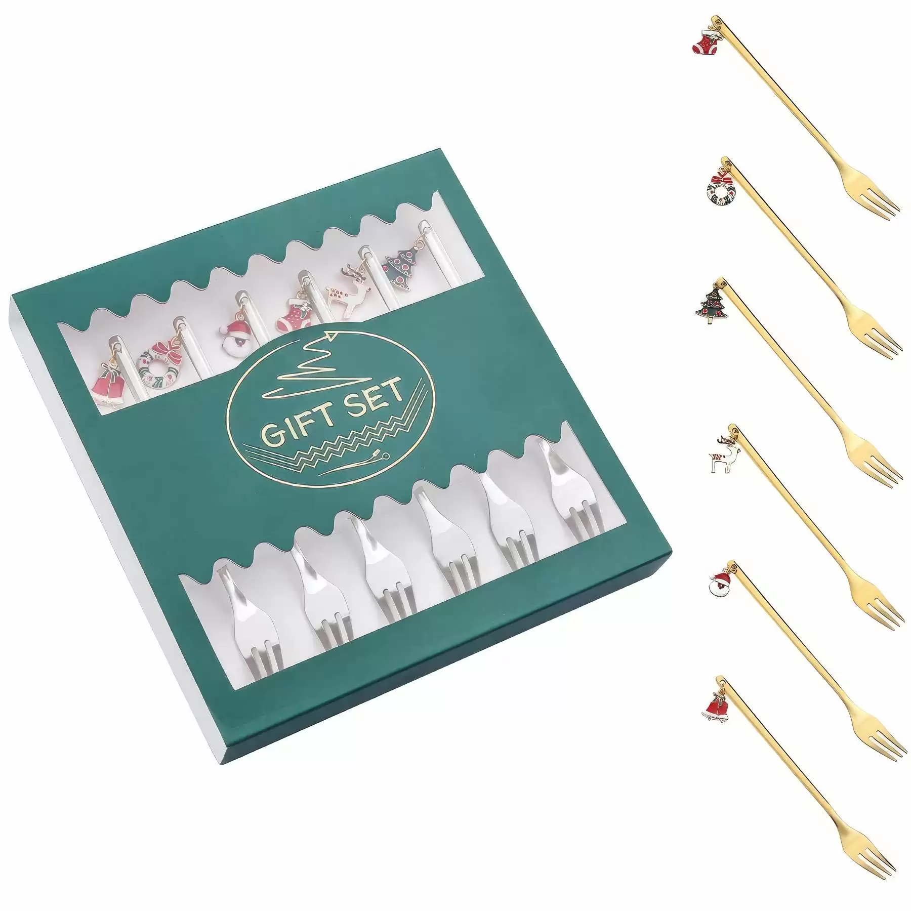 Christmas Stainless Steel Fork Set